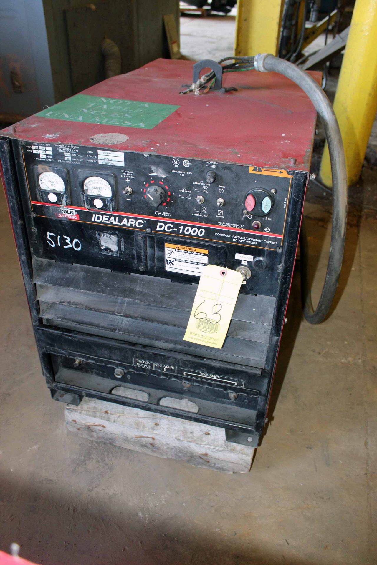 POWER WELDING SUPPLY, LINCOLN MDL. DC1000, new 2006, 1,000 amps @ 44 v., S/N U1060915103 (Ft. Worth,