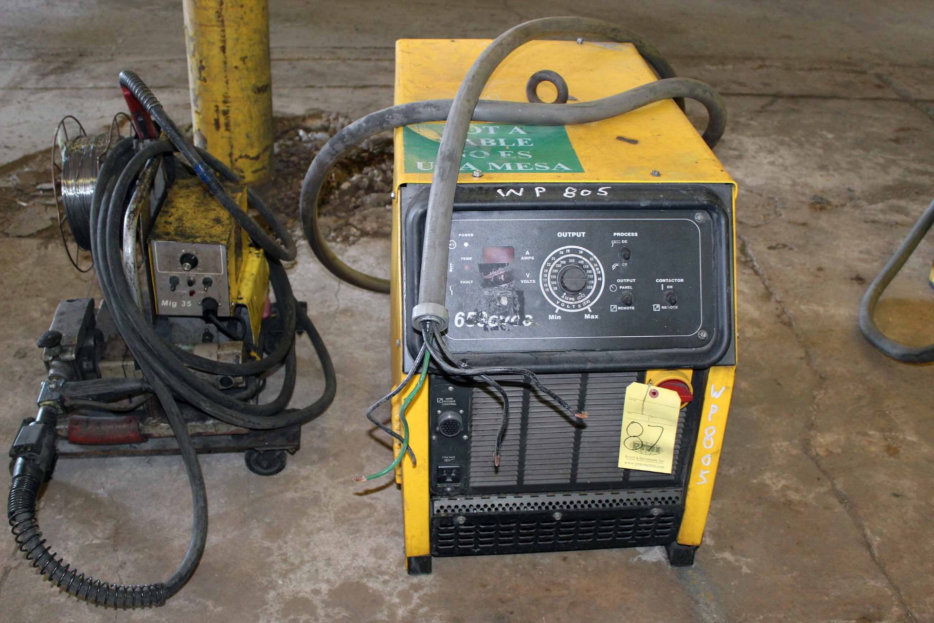 WELDING MACHINE ESAB MDL. 653 CV/CC, w/wire feeder, S/N MR-J622008 (Ft. Worth, TX)