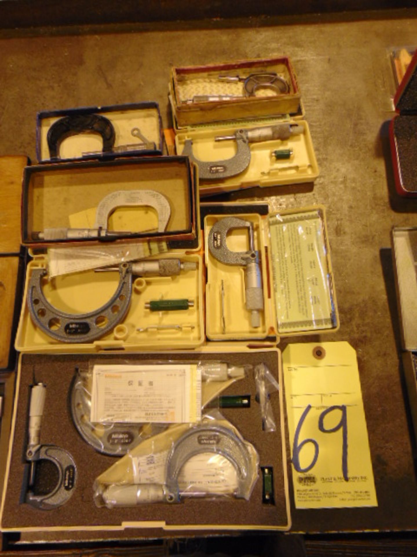 LOT OF MICROMETERS (9), assorted