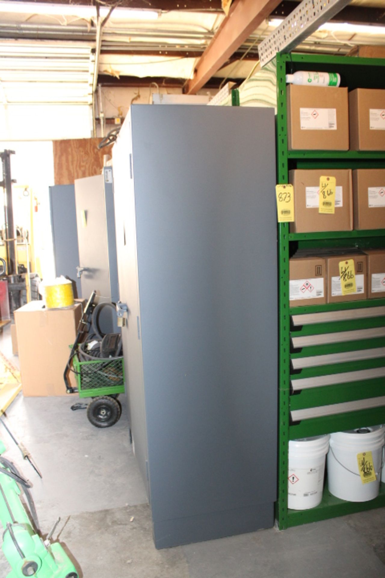 STORAGE CABINET, GLOBAL, H.D., 48"W. x 78" ht. x 24" dp, (4) shelves (delayed removal) (contents not - Image 2 of 3