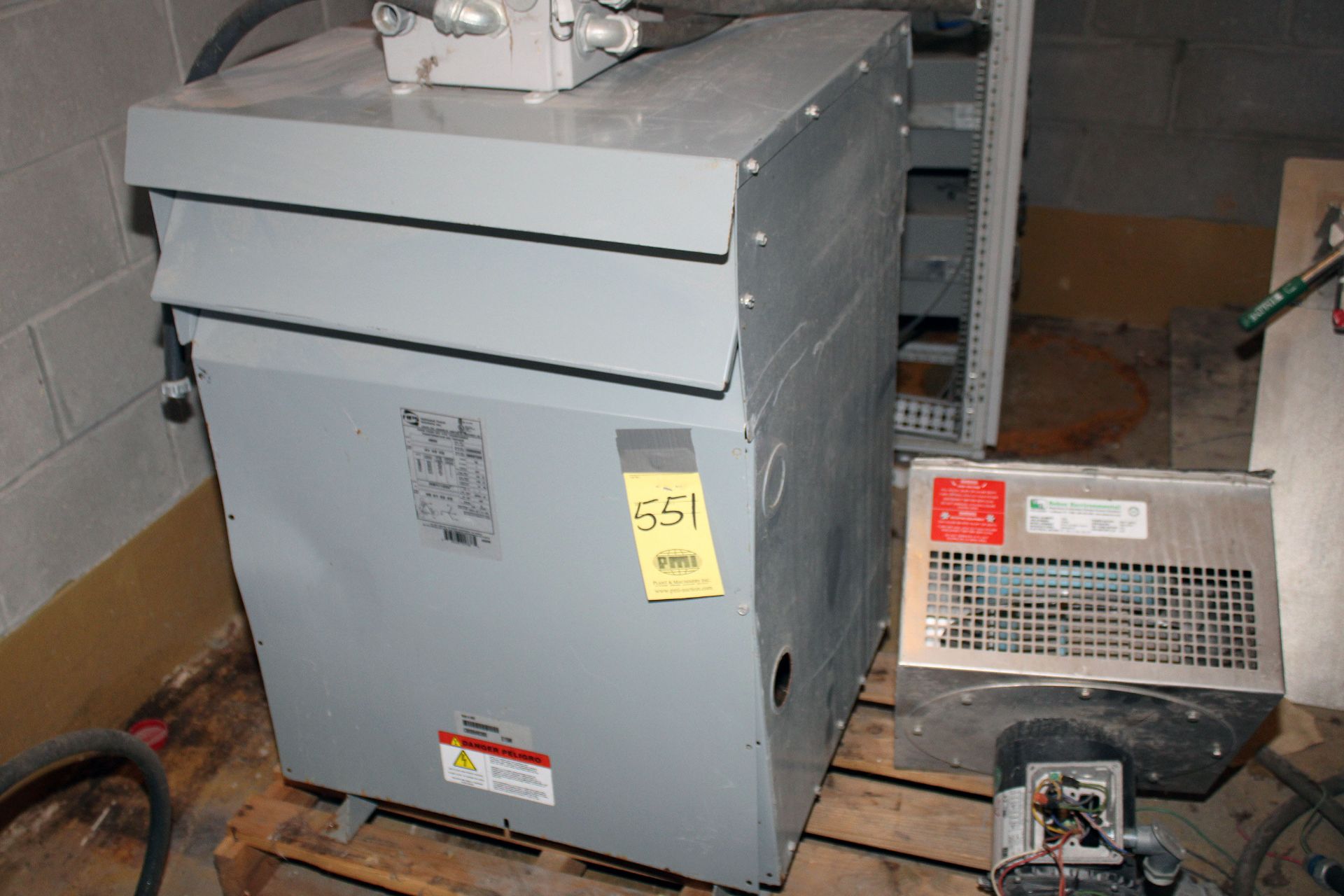 LOT OF TRANSFORMERS: (1) 3-phase dry type 480 v. to 208/120 v. & (1) in need of repair (Westlake)