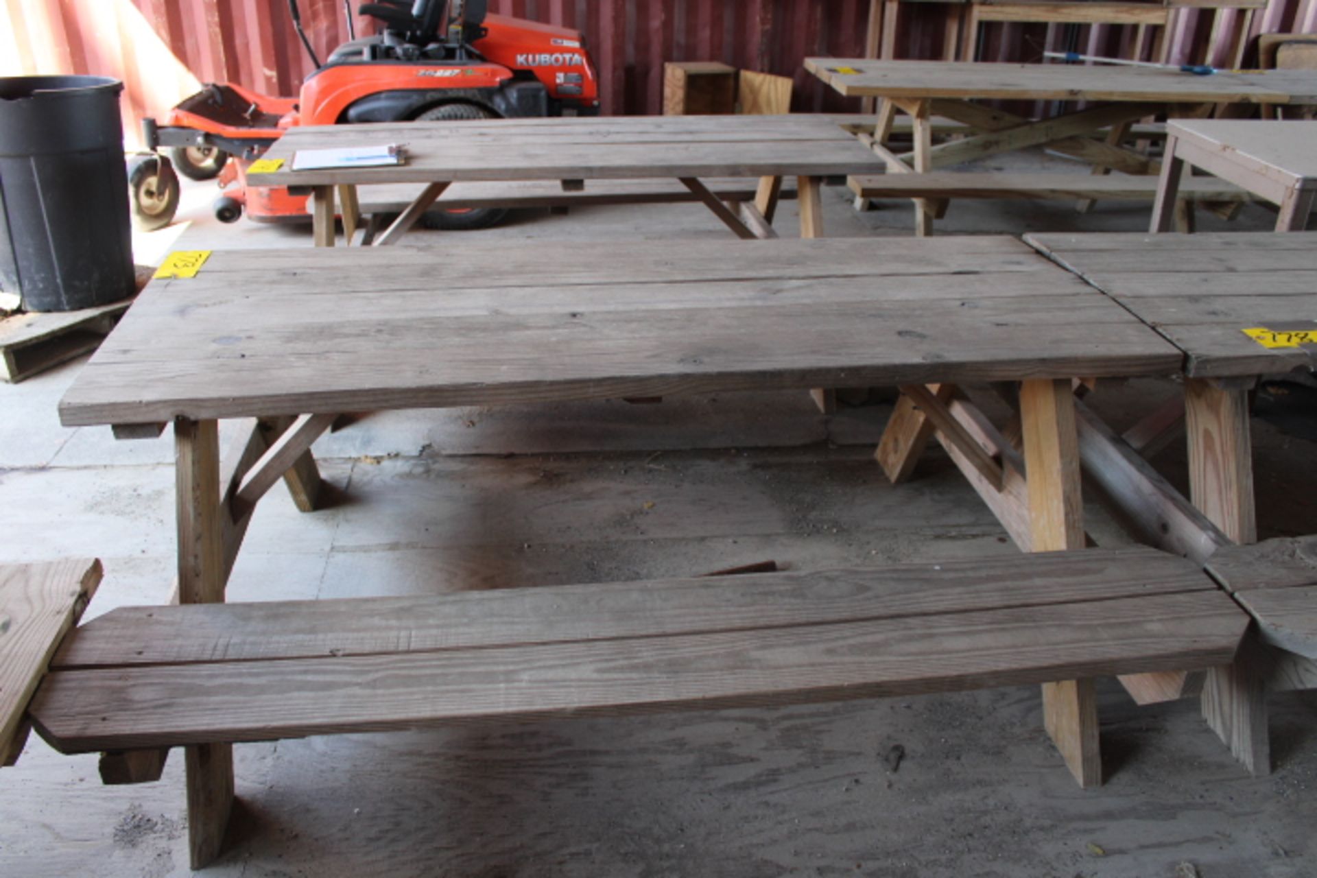 WOODEN PICNIC TABLE, 28" x 6' (Westlake)