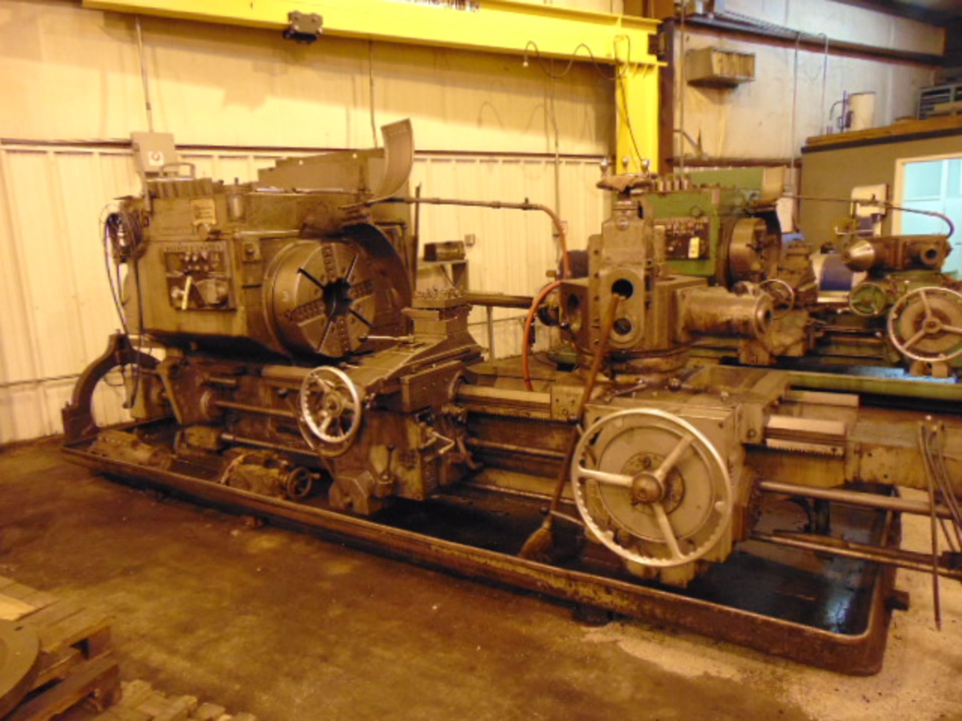 TURRET LATHE, WARNER & SWASEY MDL. 4A, M-3550, 9-1/2" spdl. bore, 6 pos. turret, fixed turret, 24"
