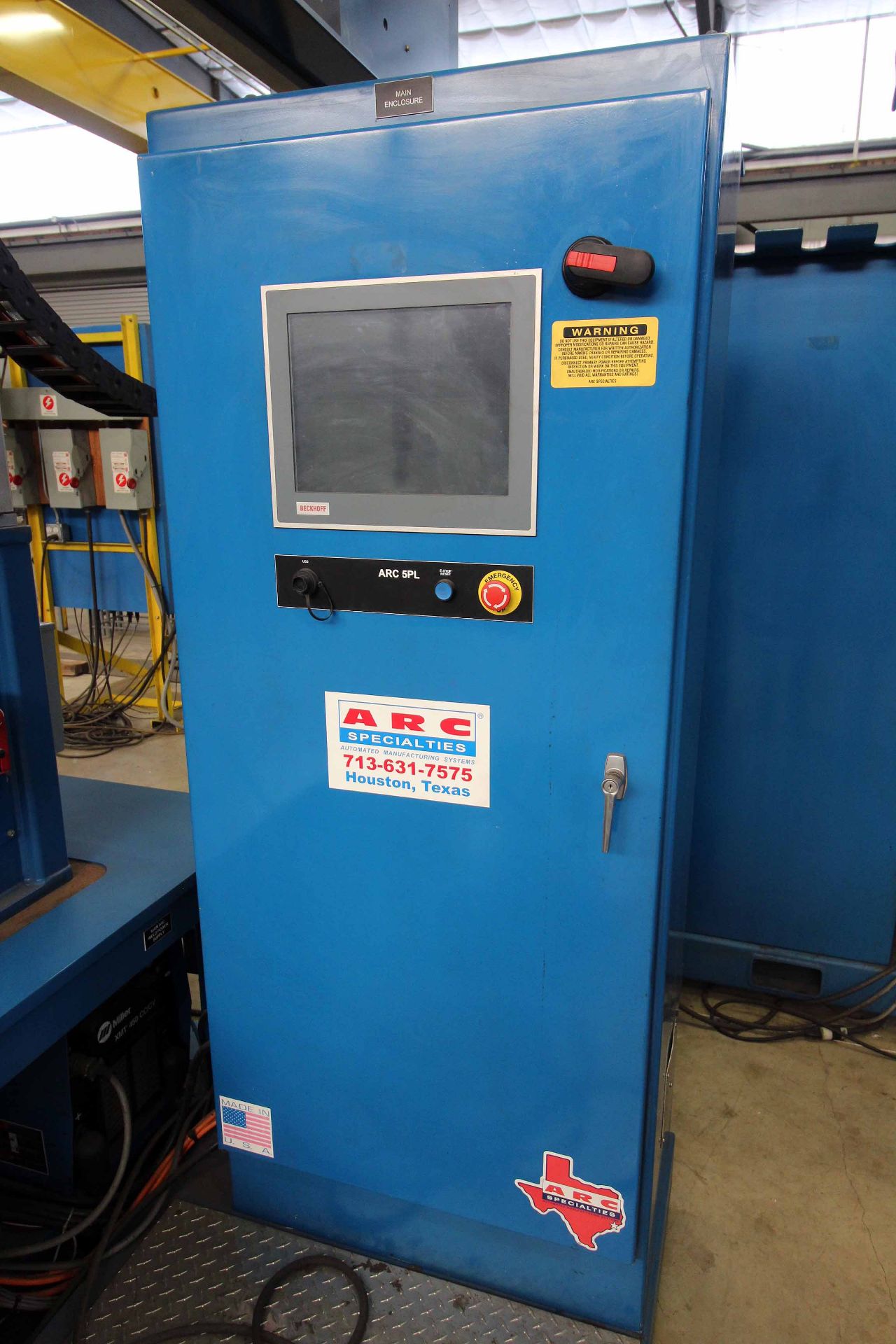 BORE CLADDING SYSTEM, ARC SPECIALTIES MDL. ARC-05PL, new 2014, 5,000 amps, Miller Mdl. XMT450 CC/ - Image 4 of 6