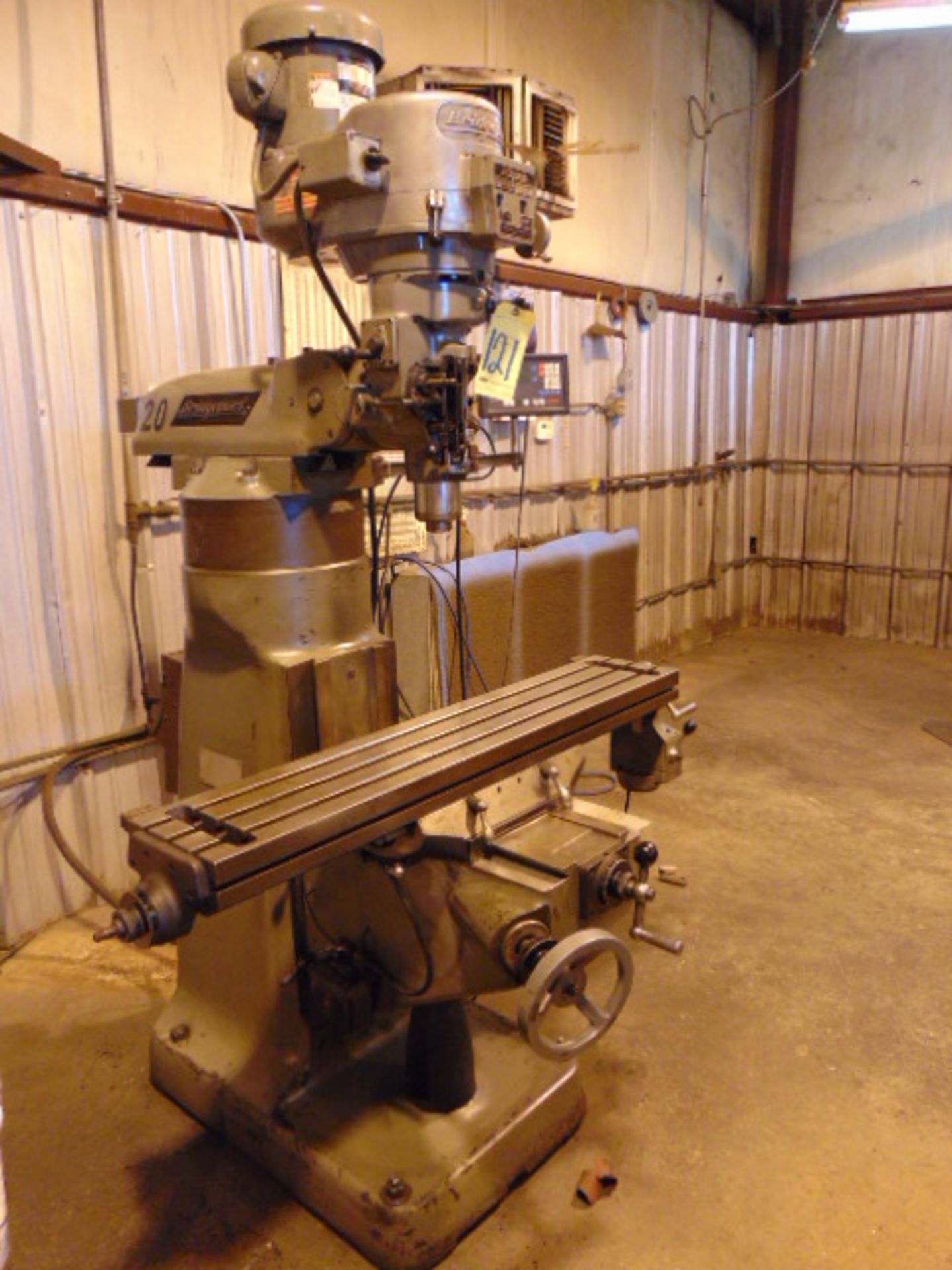 VERTICAL TURRET MILL, BRIDGEPORT SERIES 1, 9” x 48” table, riser, 2 HP variable spd. head, Newall