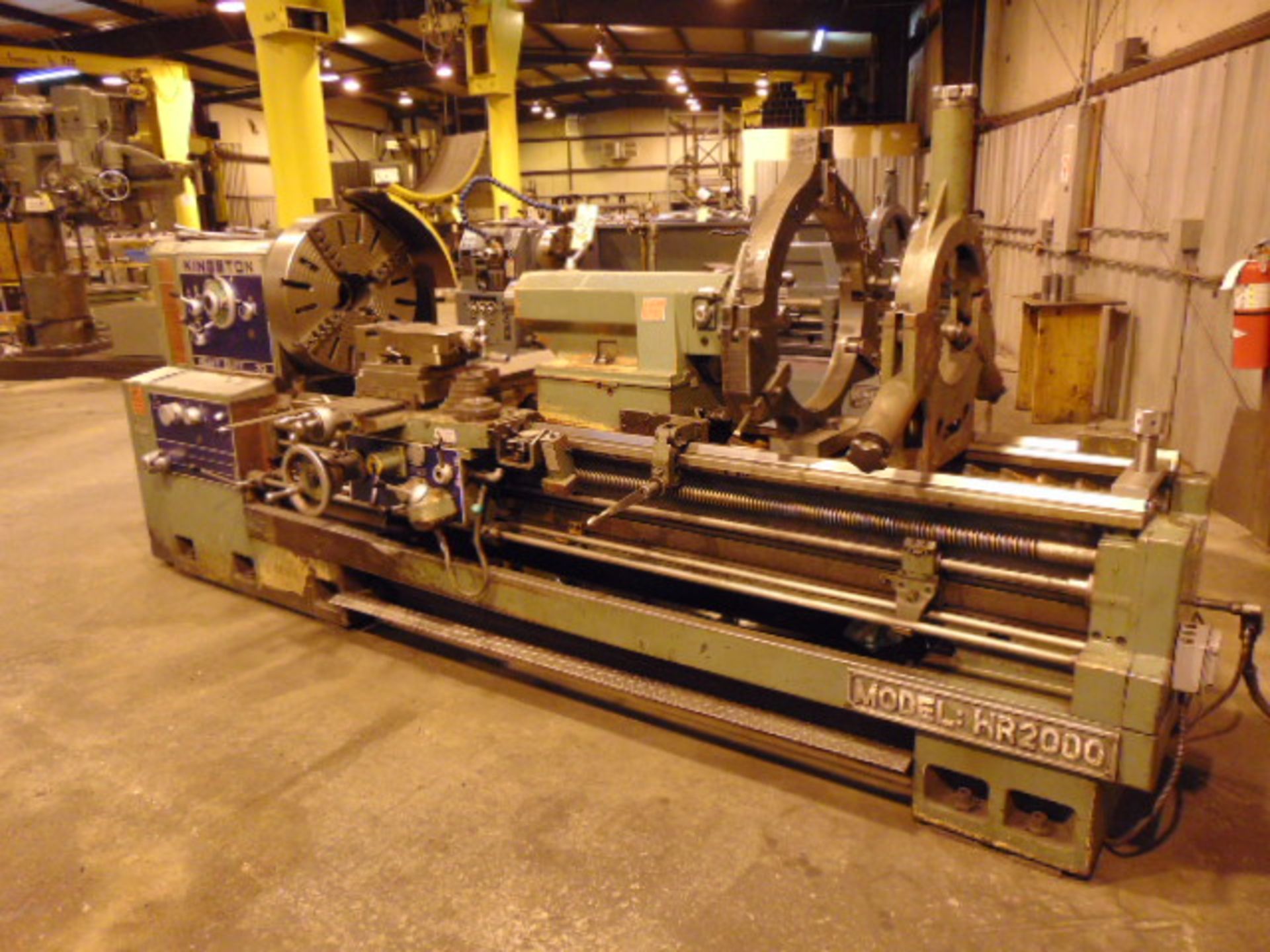 GAP BED ENGINE LATHE, KINGSTON 30” X 80” MDL. HR2000 HEAVY DUTY, new 1996, 24-3/4” dia. 4-jaw chuck, - Image 2 of 17