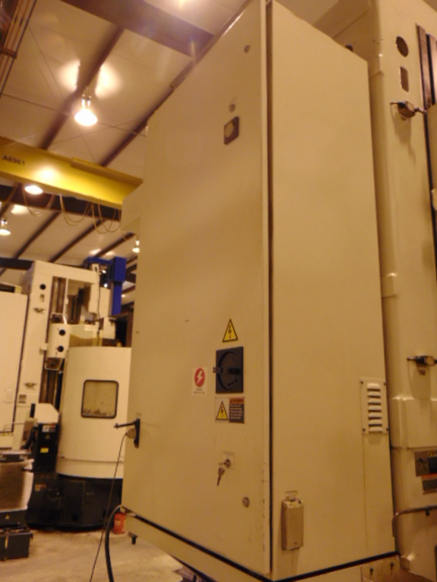 CNC VERTICAL BORING MILL, TOSHIBA MDL. TUE15, new 2001, Fanuc Series 18T CNC control, 59” plain - Image 10 of 16