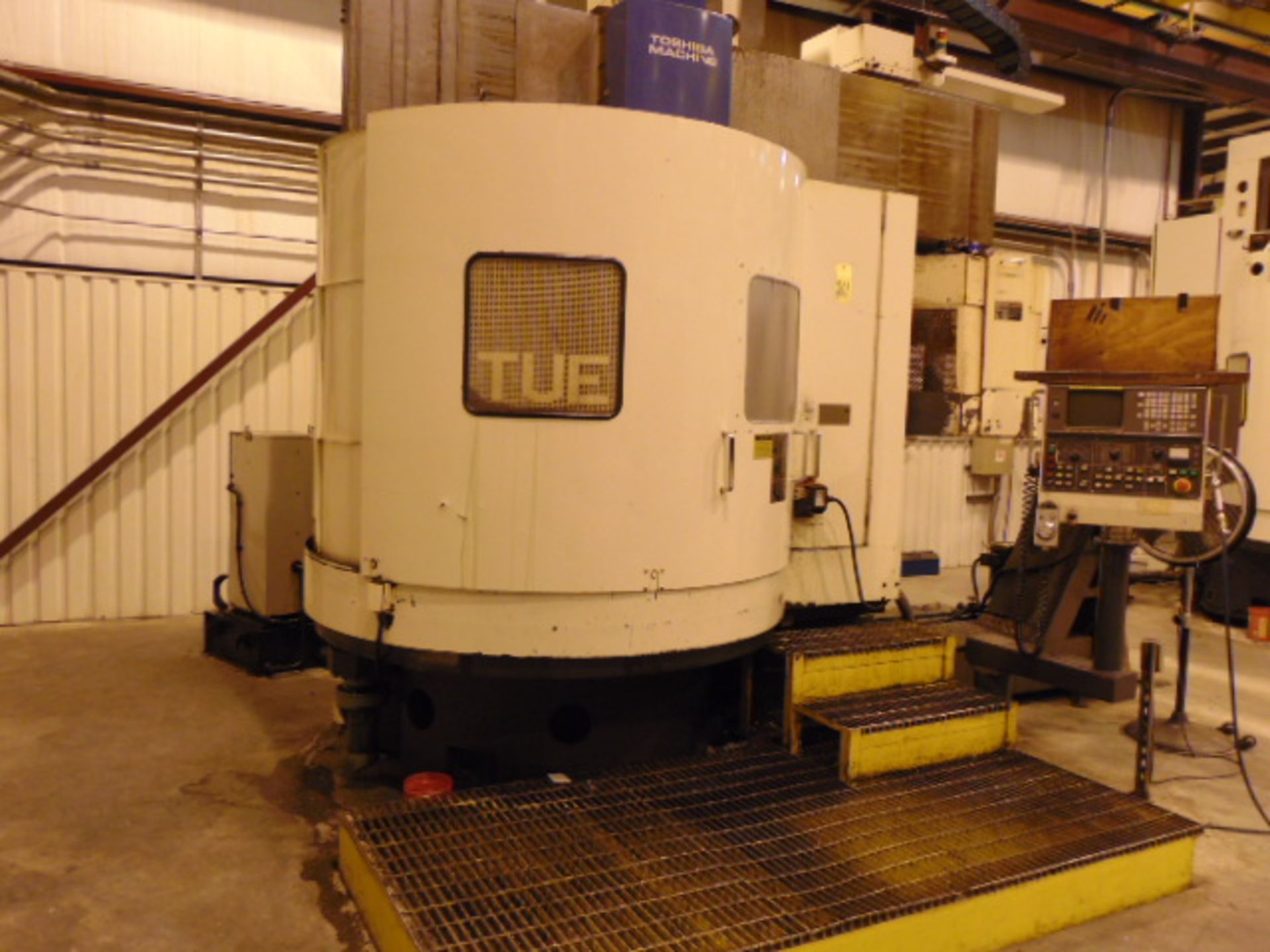 CNC VERTICAL BORING MILL, TOSHIBA MDL. TUE15, new 2001, Fanuc Series 18T CNC control, 59” plain