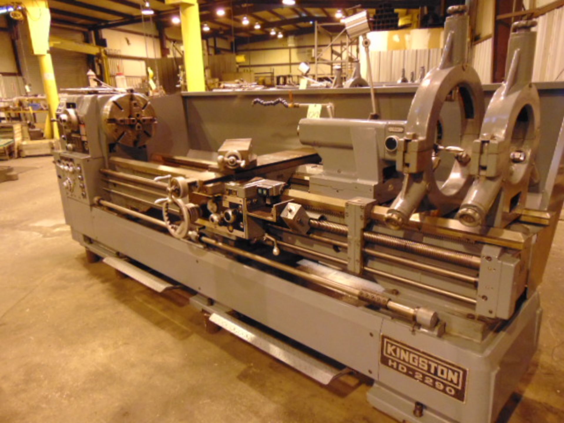 GAP BED ENGINE LATHE, KINGSTON 22” X 90” MDL. HD2290, new 2014, 31.3" sw. in gap, 13" sw. over - Image 2 of 16