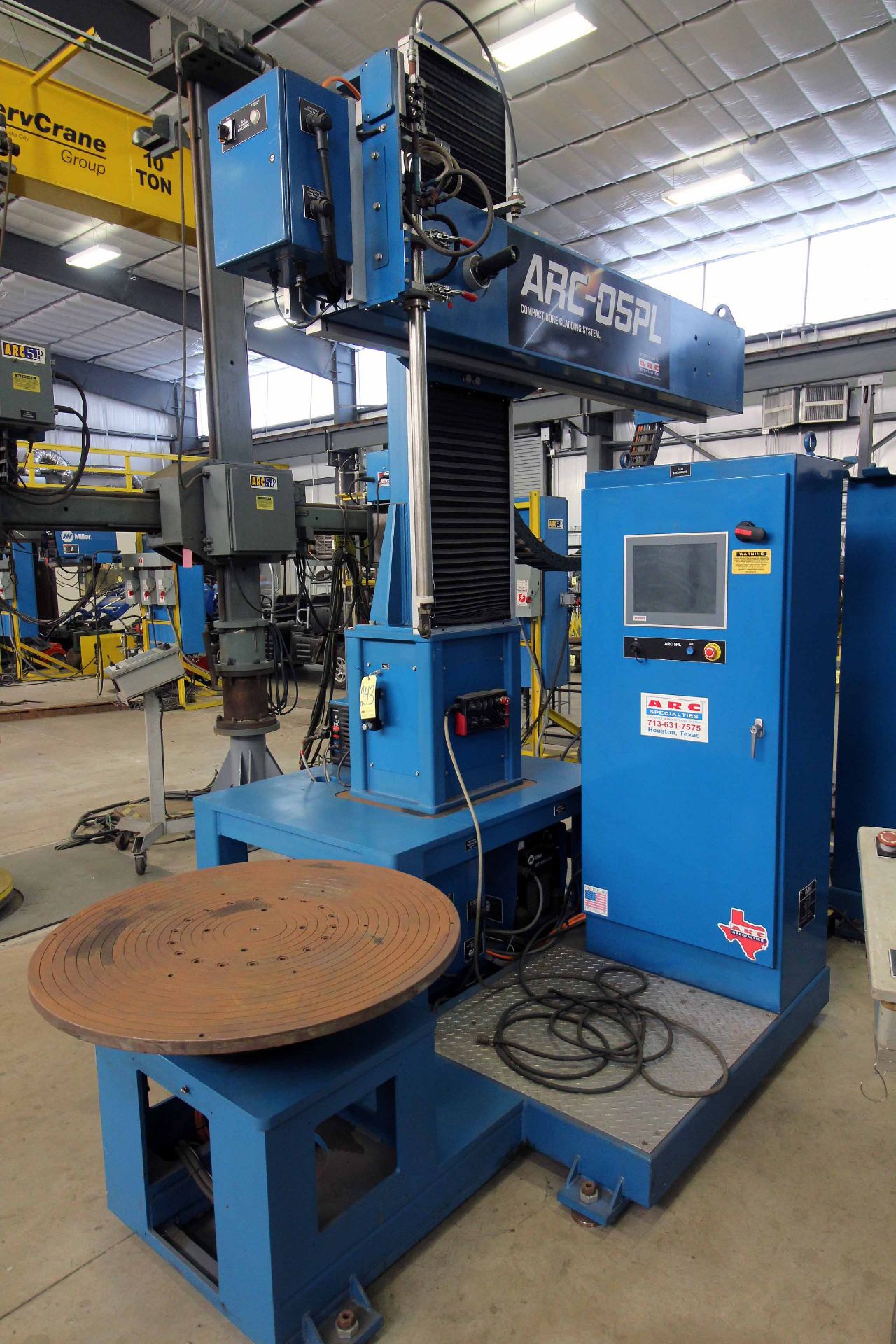 BORE CLADDING SYSTEM, ARC SPECIALTIES MDL. ARC-05PL, new 2014, 5,000 amps, Miller Mdl. XMT450 CC/