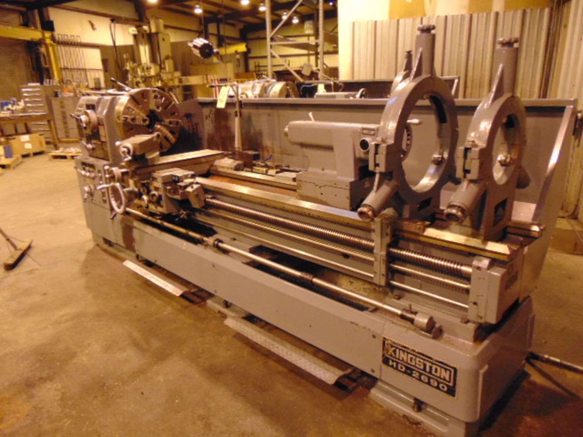 GAP BED ENGINE LATHE, KINGSTON 26” X 90” MDL. HD2690, new 2014, 35.1" sw. in gap, 17.5" sw. over - Image 2 of 15