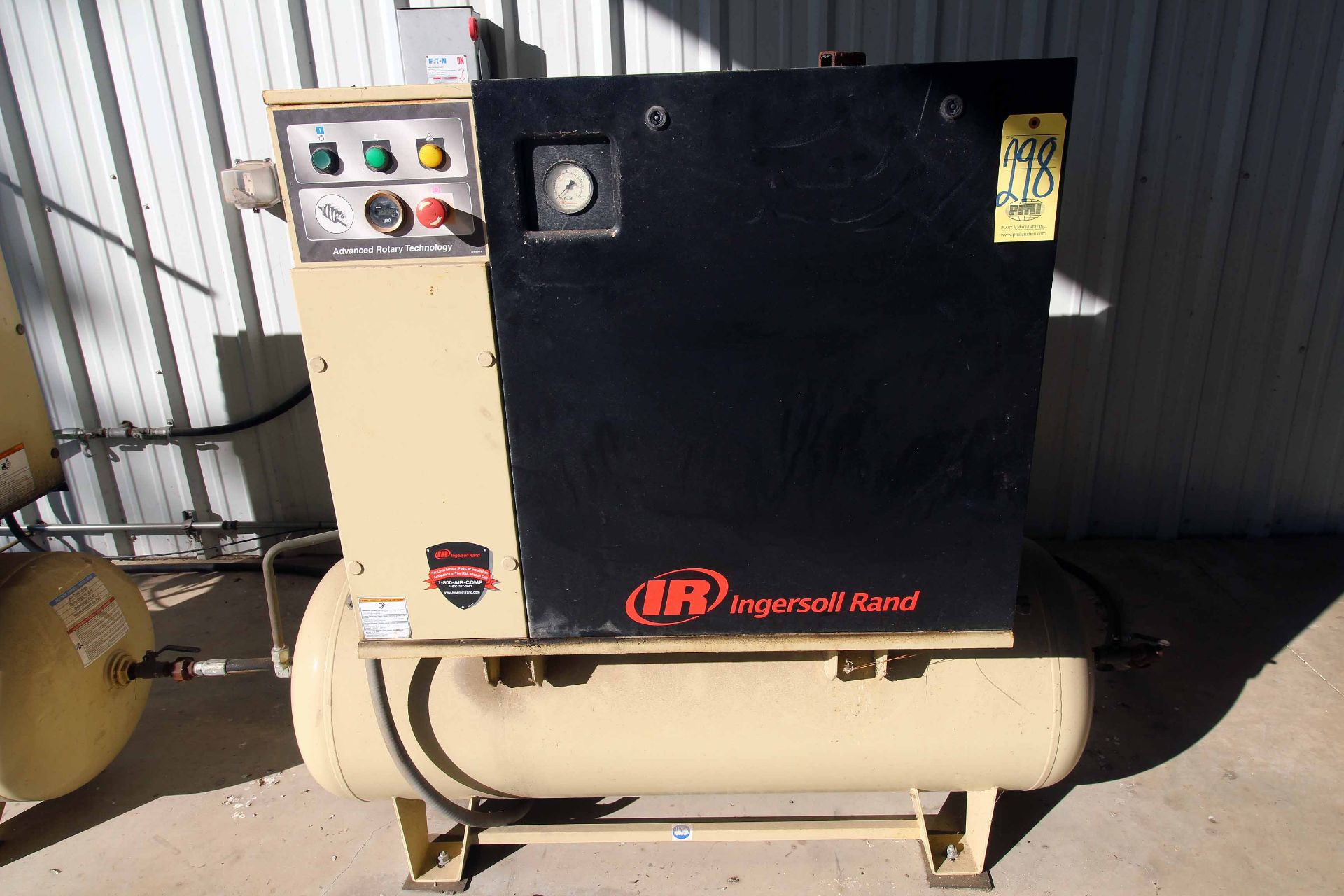 ROTARY SCREW AIR COMPRESSOR, (2) INGERSOLL RAND MDL. UPC-15C-150, 15 HP motor, 150 PSI max.