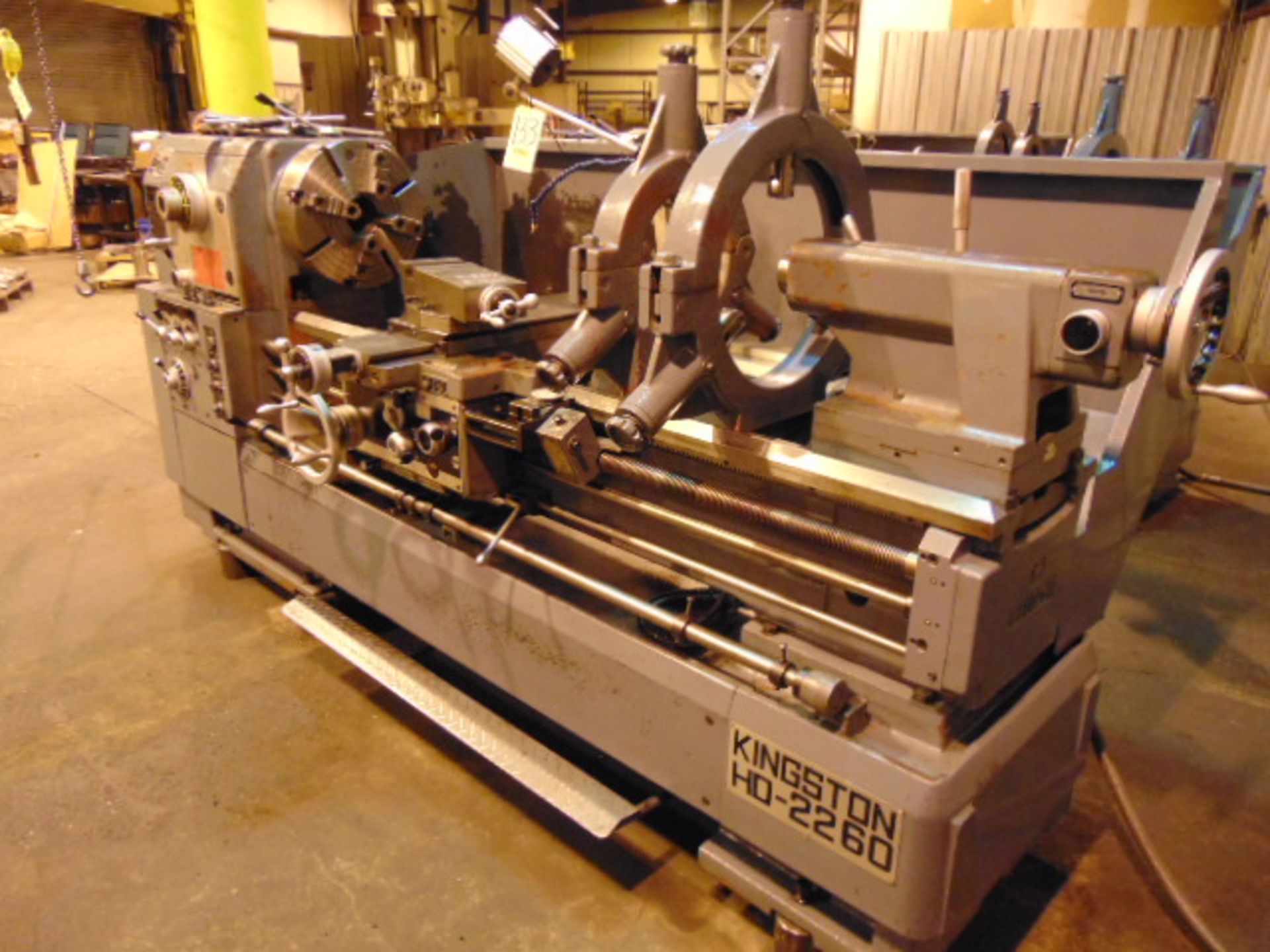 GAP BED ENGINE LATHE, KINGSTON 22” X 60” MDL. HD2260, new 2010, 31.3" sw. in gap, 13" sw. over - Image 2 of 16