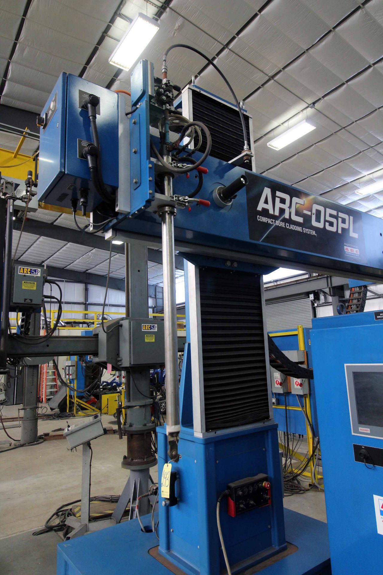 BORE CLADDING SYSTEM, ARC SPECIALTIES MDL. ARC-05PL, new 2014, 5,000 amps, Miller Mdl. XMT450 CC/ - Image 5 of 6
