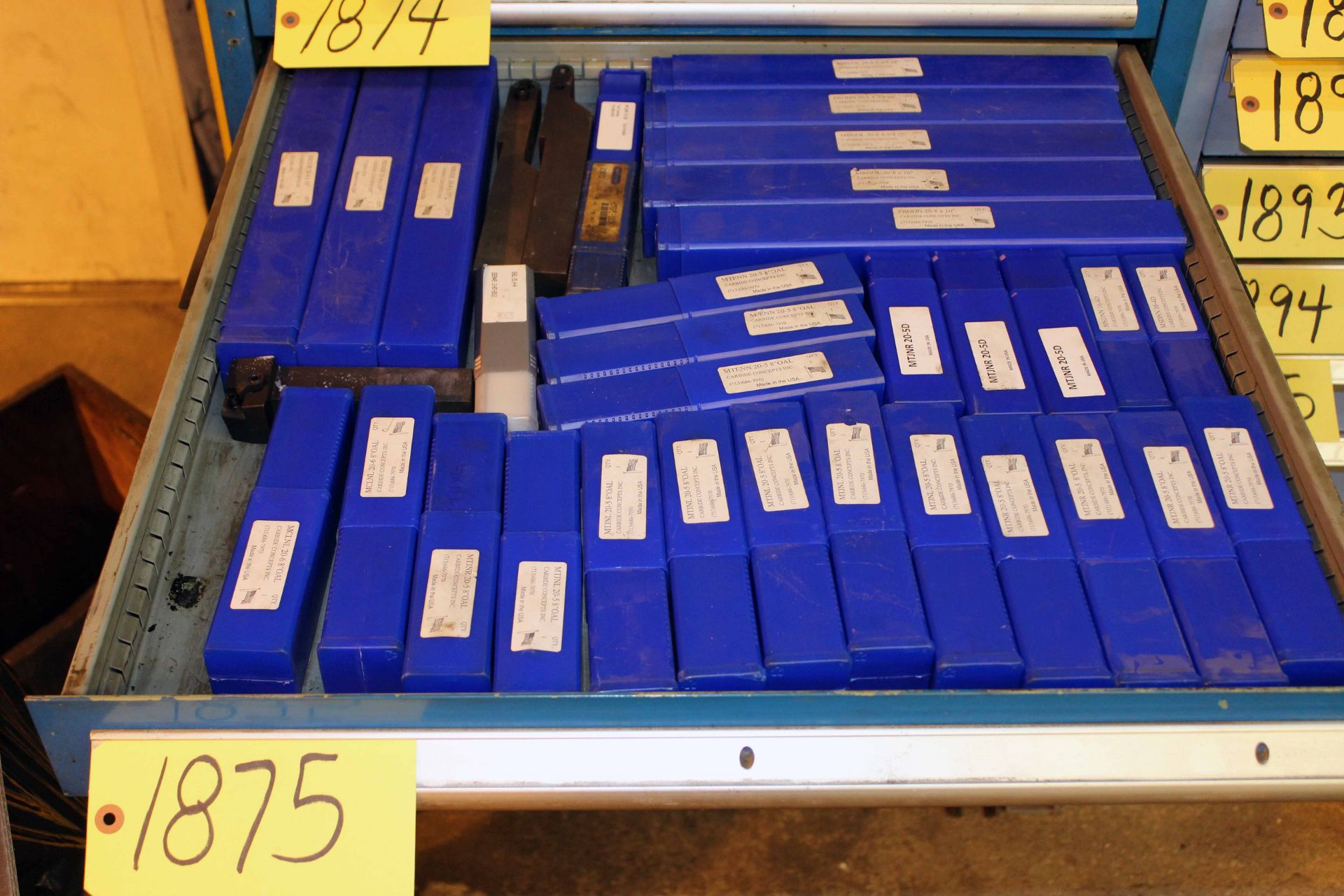 LOT OF INSERT LATHE TOOLHOLDERS, assorted (in one drawer)