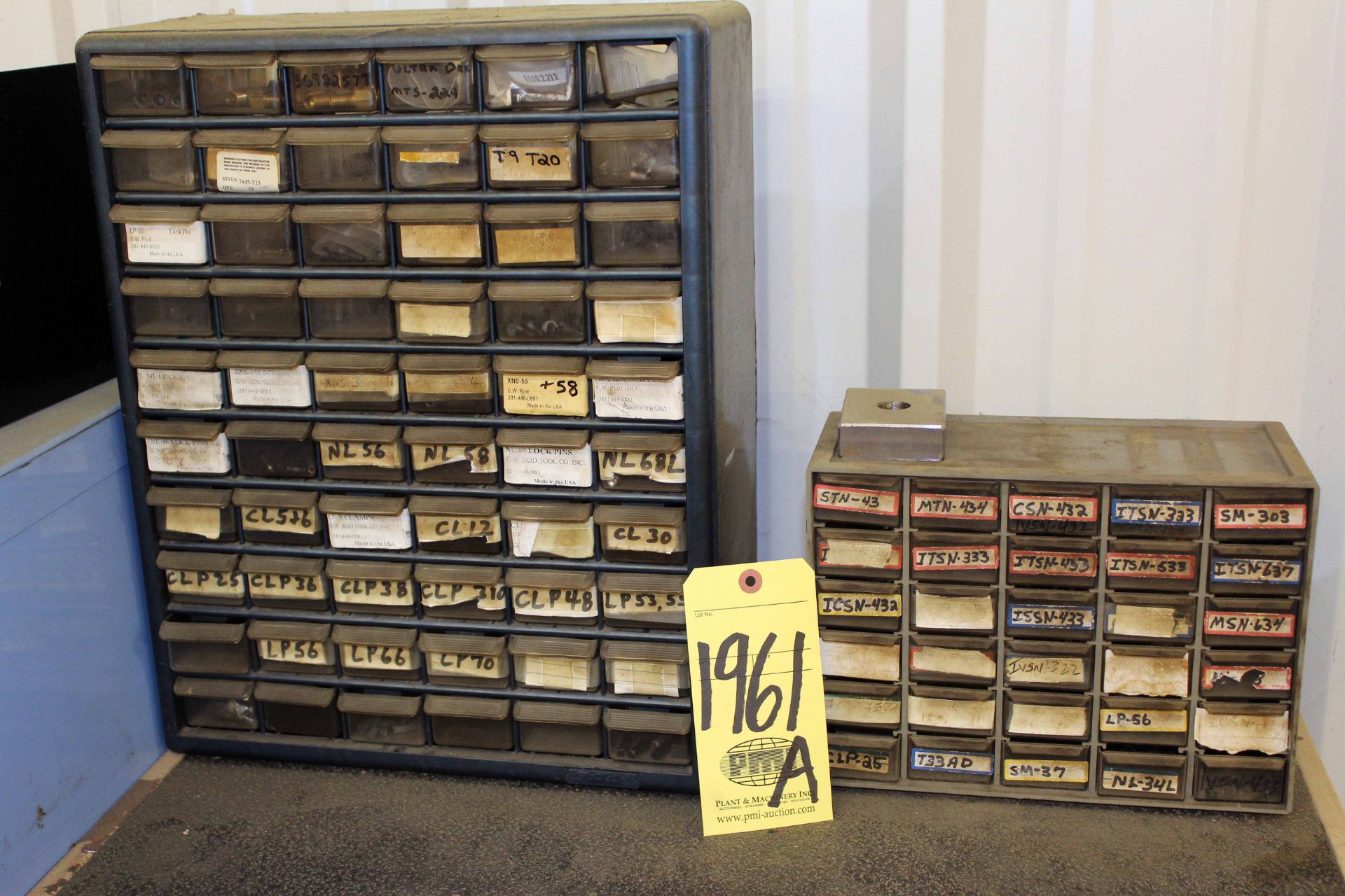 LOT CONSISTING OF: assorted carbide seats, inserts & tool repair parts (in two cabinets)