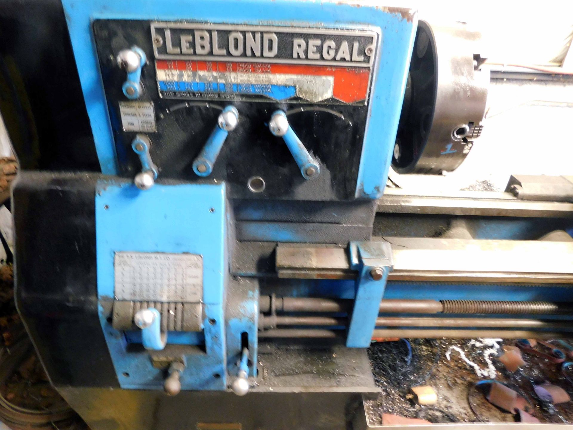 ENGINE LATHE, LEBLOND REGAL 24” X 120”, 12” dia. 4-jaw chuck, spds: 13-1000 RPM - Image 3 of 3