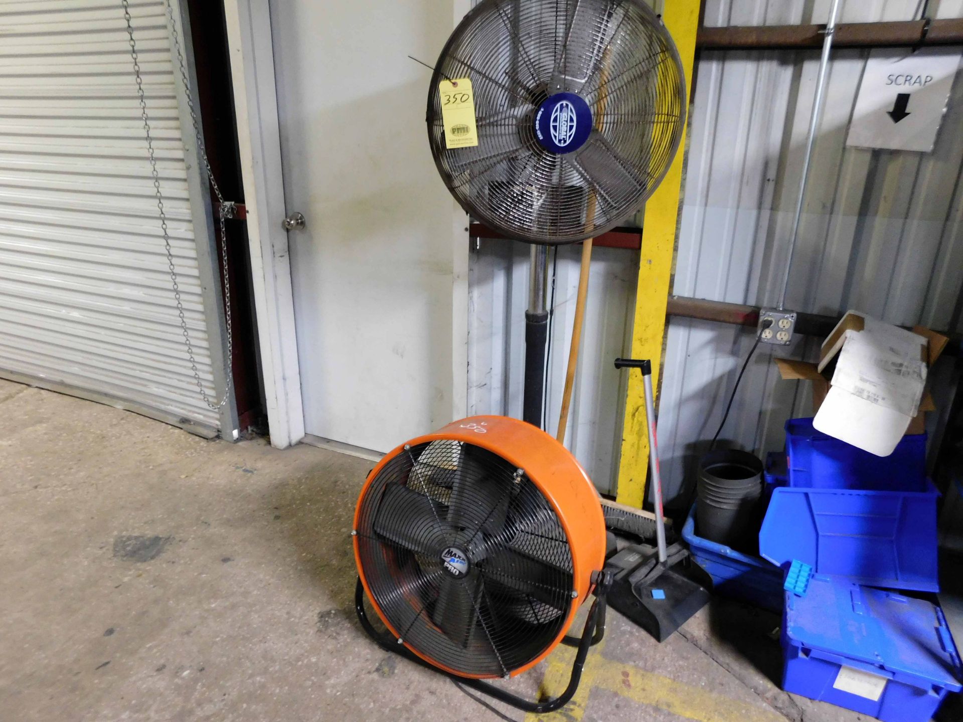 LOT CONSISTING OF: (1) pedestal fan & (1) drum fan