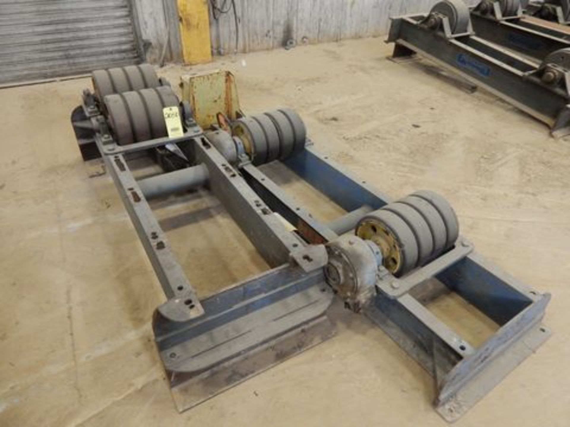 TANK TURNING ROLLS (ONE SET), WEBB MDL. N.A., 20,000 lb. cap.,idler & S/N N.A., 4-rubber wheels, S/N