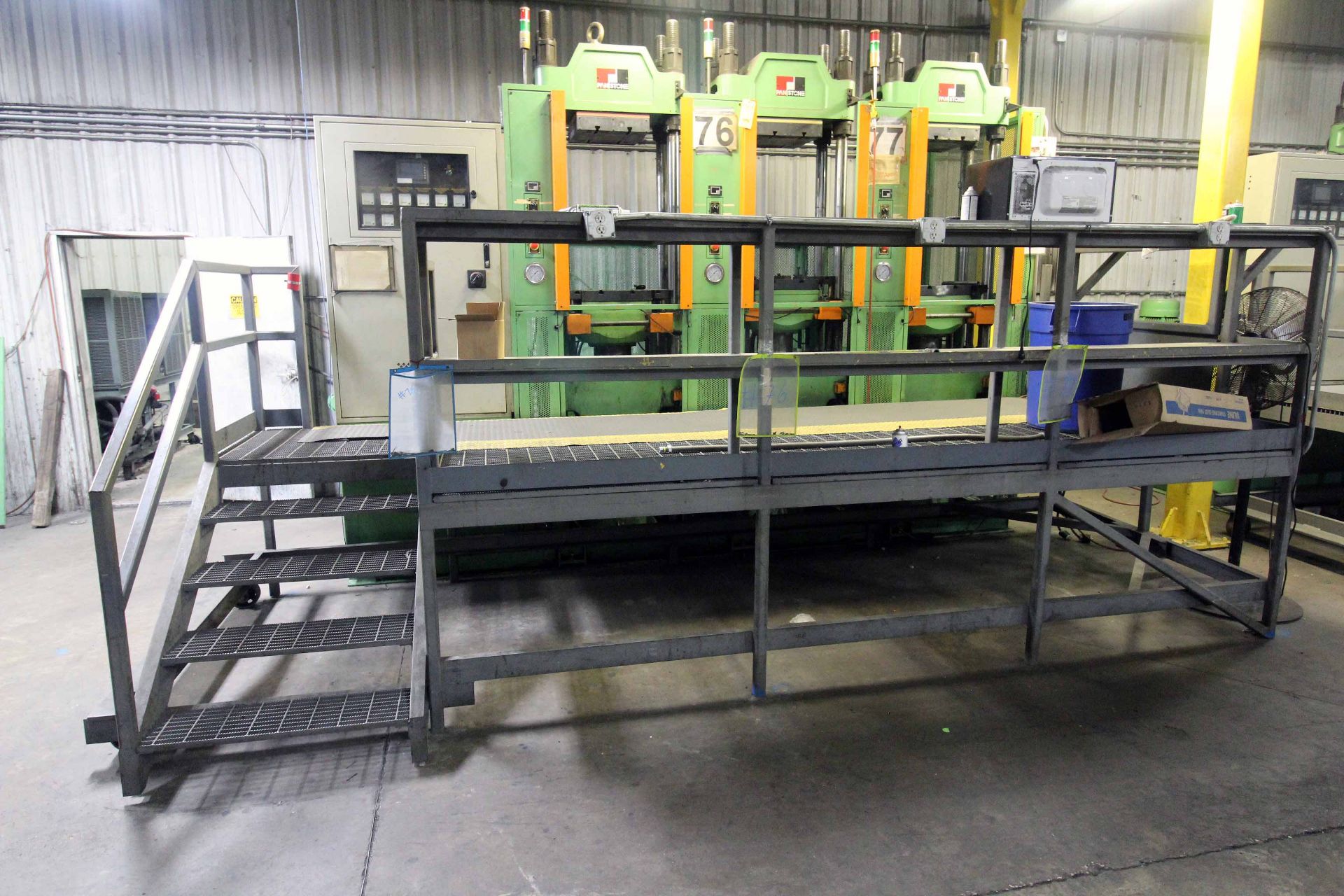 PANSTONE MODEL P-150-3-PCD 3-STATION HYDRAULIC COMPRESSION MOLDING PRESS, new 2013, 150 T. CAP. - Image 5 of 5