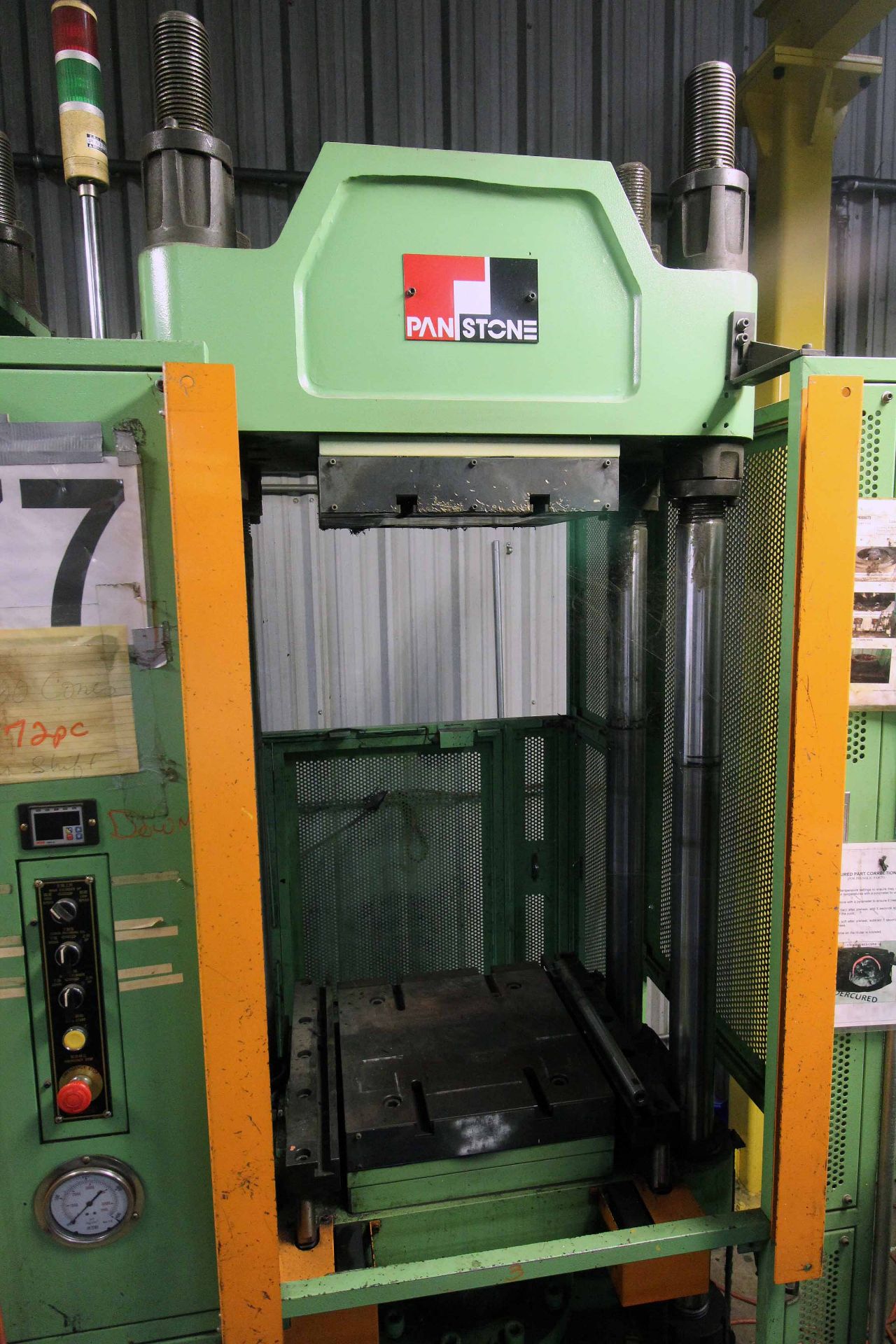 PANSTONE MODEL P-150-3-PCD 3-STATION HYDRAULIC COMPRESSION MOLDING PRESS, new 2013, 150 T. CAP. - Image 4 of 5