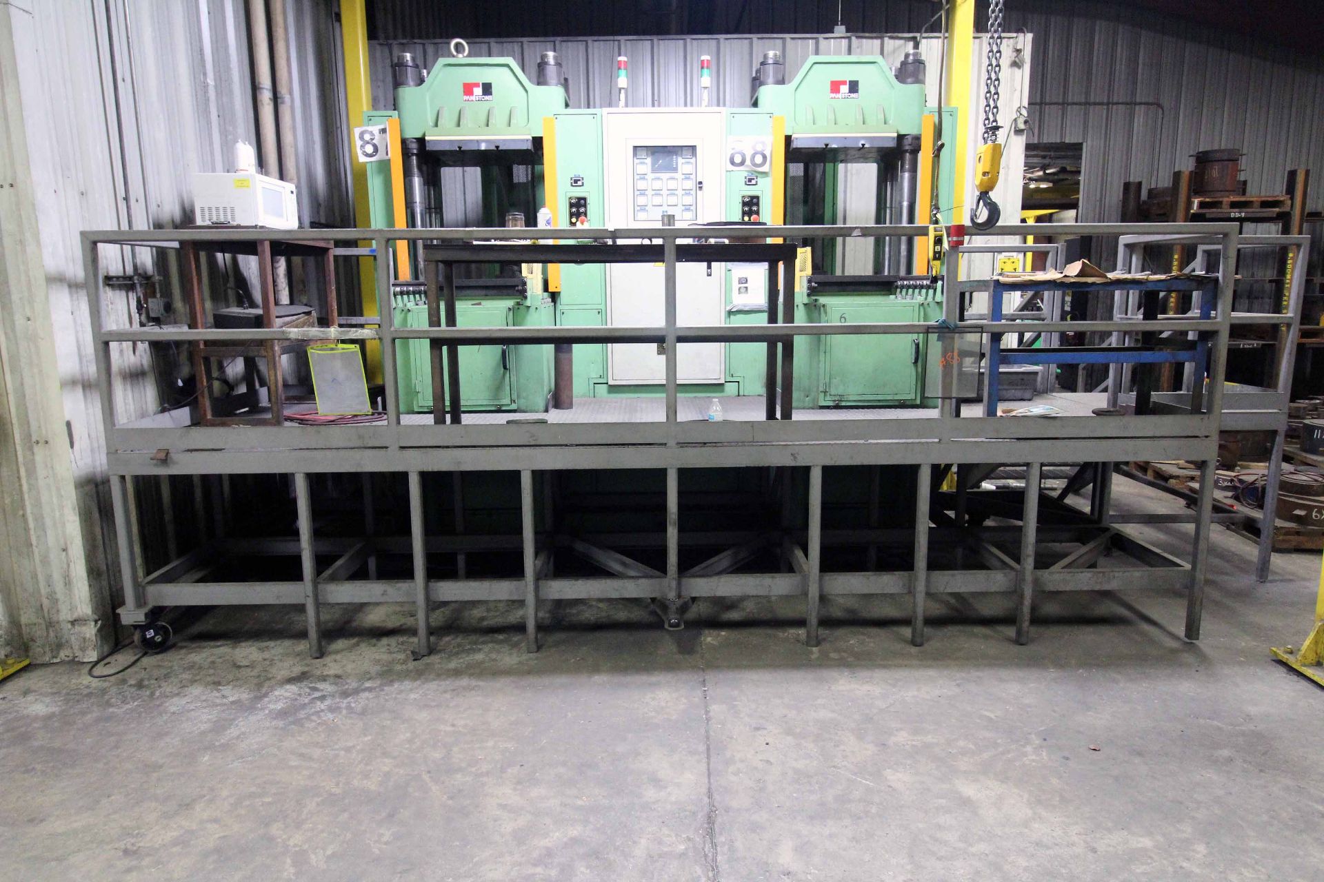 PANSTONE MODEL P-350-A-2-PCD 2-STATION HYDRAULIC COMPRESSION MOLDING PRESS, new 2015, 350 T. CAP. - Image 7 of 7