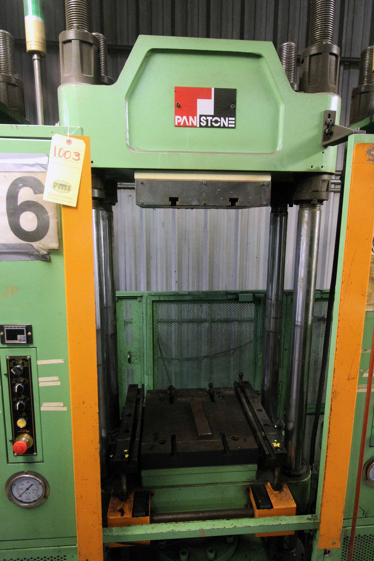 PANSTONE MODEL P-150-3-PCD 3-STATION HYDRAULIC COMPRESSION MOLDING PRESS, new 2013, 150 T. CAP. - Image 3 of 5