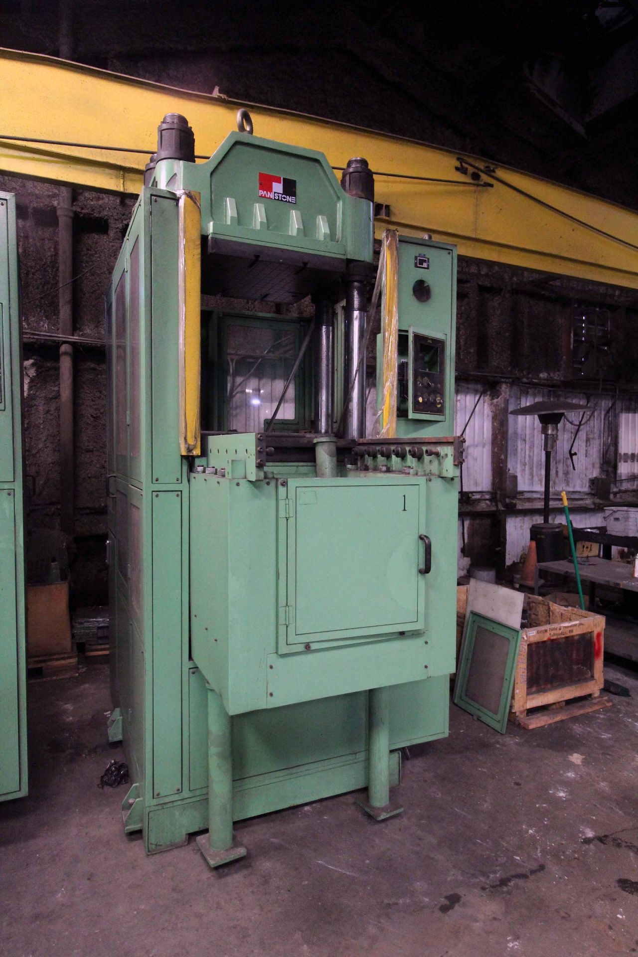 UNUSED PANSTONE MODEL P-350-A-PCD HYDRAULIC COMPRESSION MOLDING PRESS, new 2015, 350 T. CAP.,