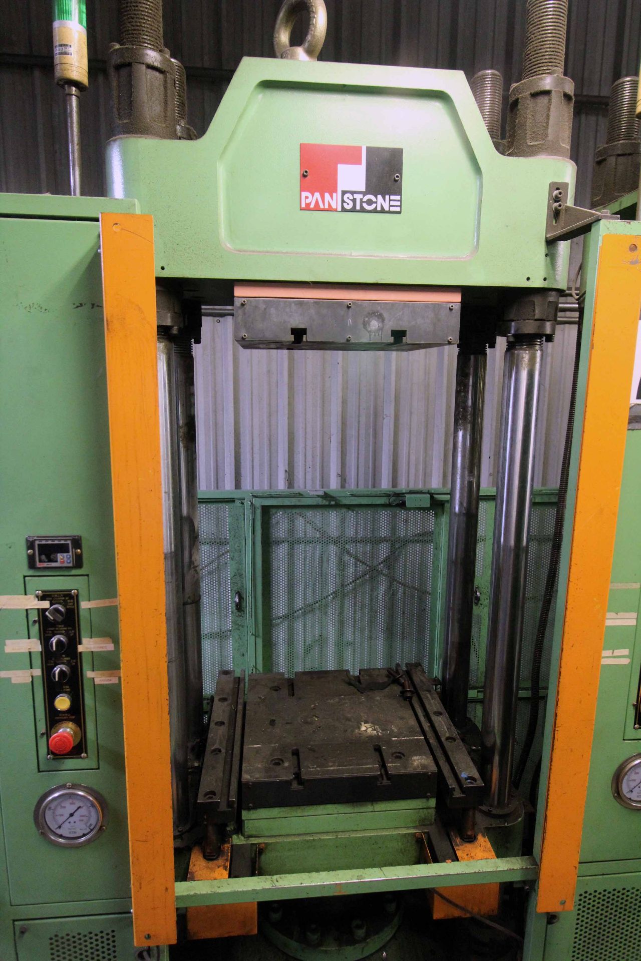 PANSTONE MODEL P-150-3-PCD 3-STATION HYDRAULIC COMPRESSION MOLDING PRESS, new 2013, 150 T. CAP. - Image 2 of 5