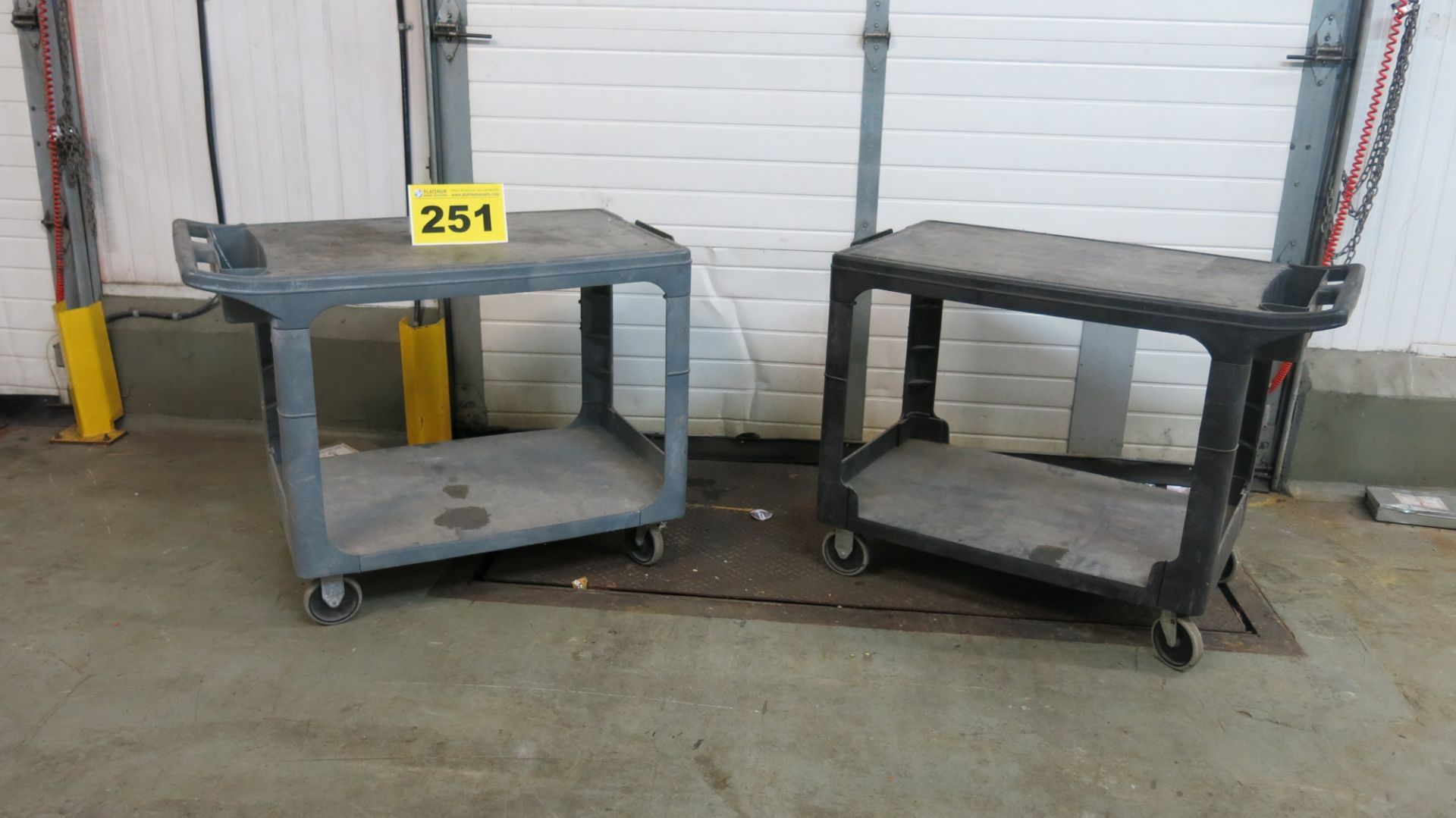 LOT OF (2) TRANSPORT CARTS ON WHEELS
