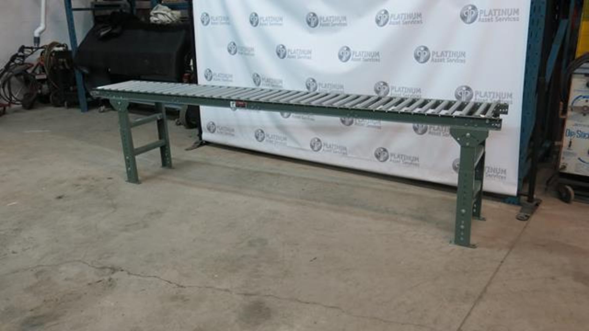 ULINE ROLLER CONVEYOR, 10' X 16", 36" ADJUSTABLE HEIGHT - Image 2 of 2