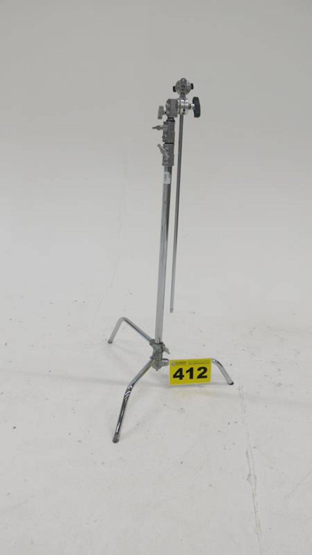 KUPO, KS702412, 40", ADJUSTABLE, CHROME PLATED, C-STAND WITH SLIDING LEGS WITH CLAMP ARM