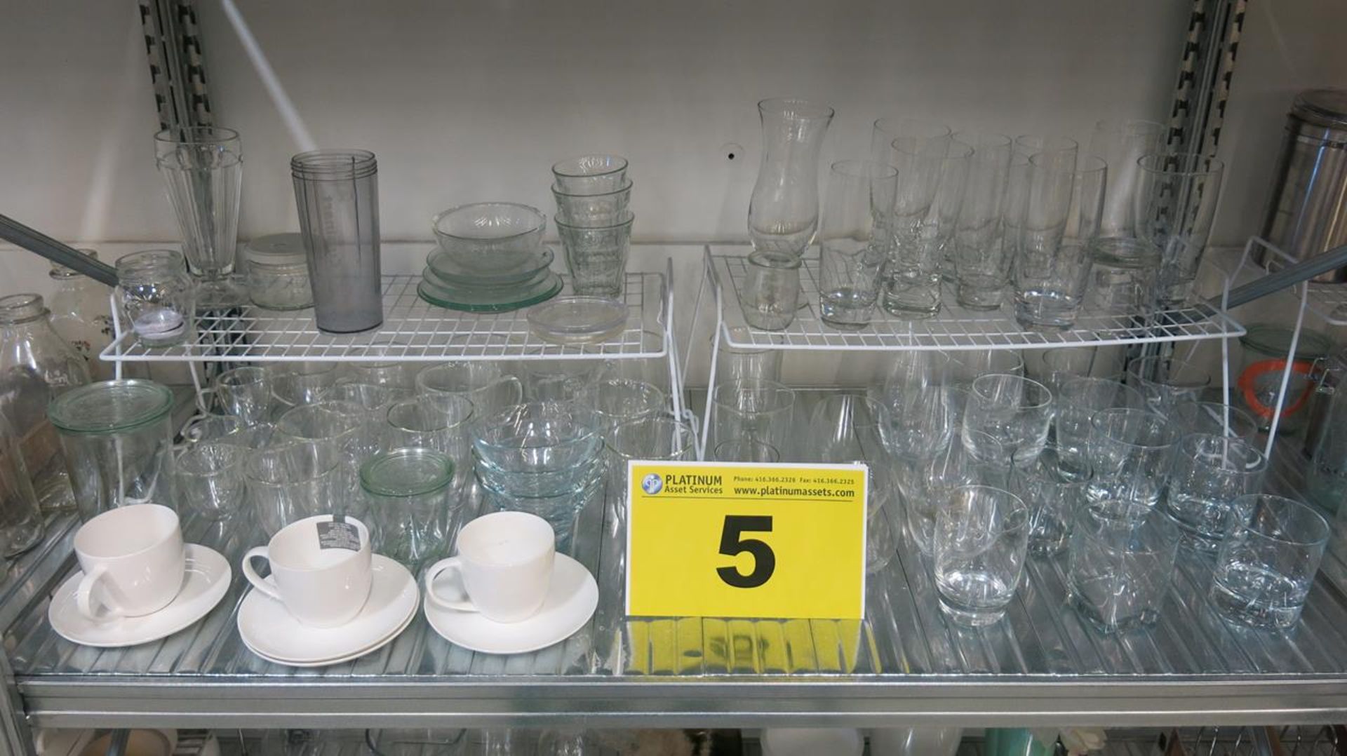 LOT OF ASSORTED GLASSWARE AND CHINA