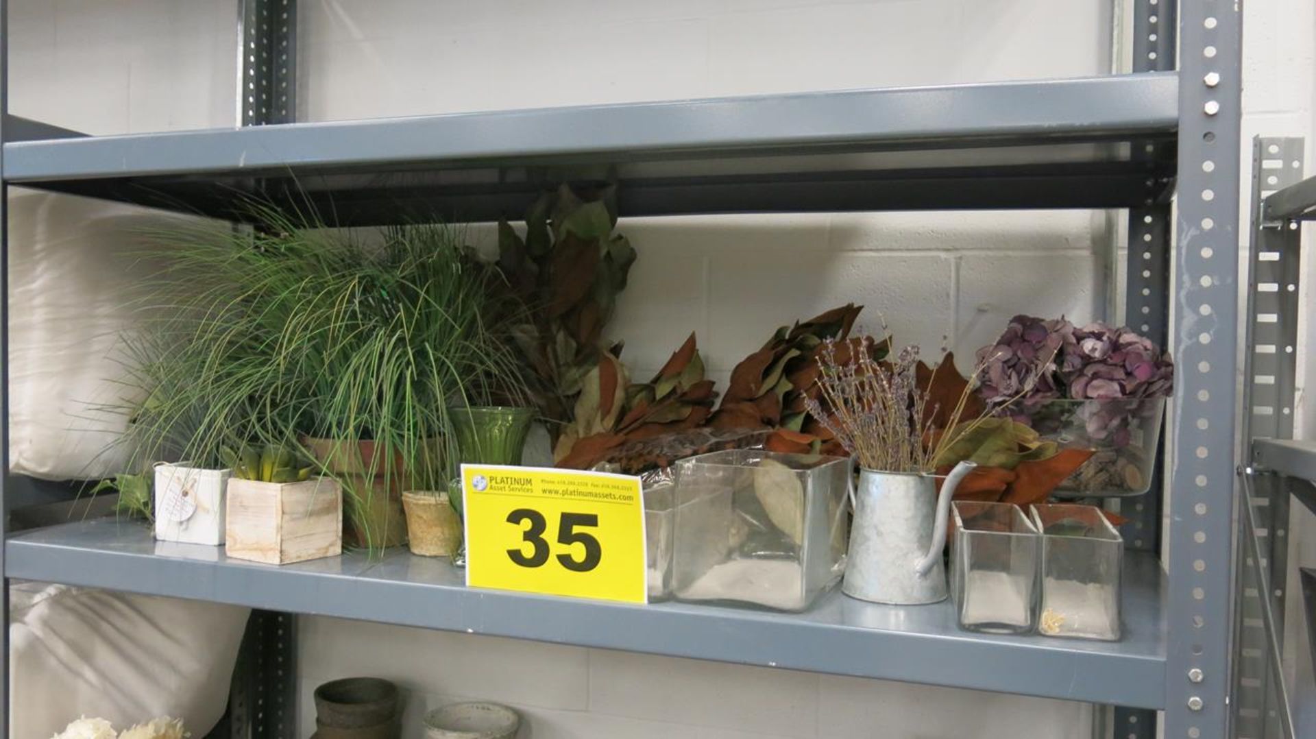 LOT OF FAKE PLANTS AND VASES - Image 2 of 2