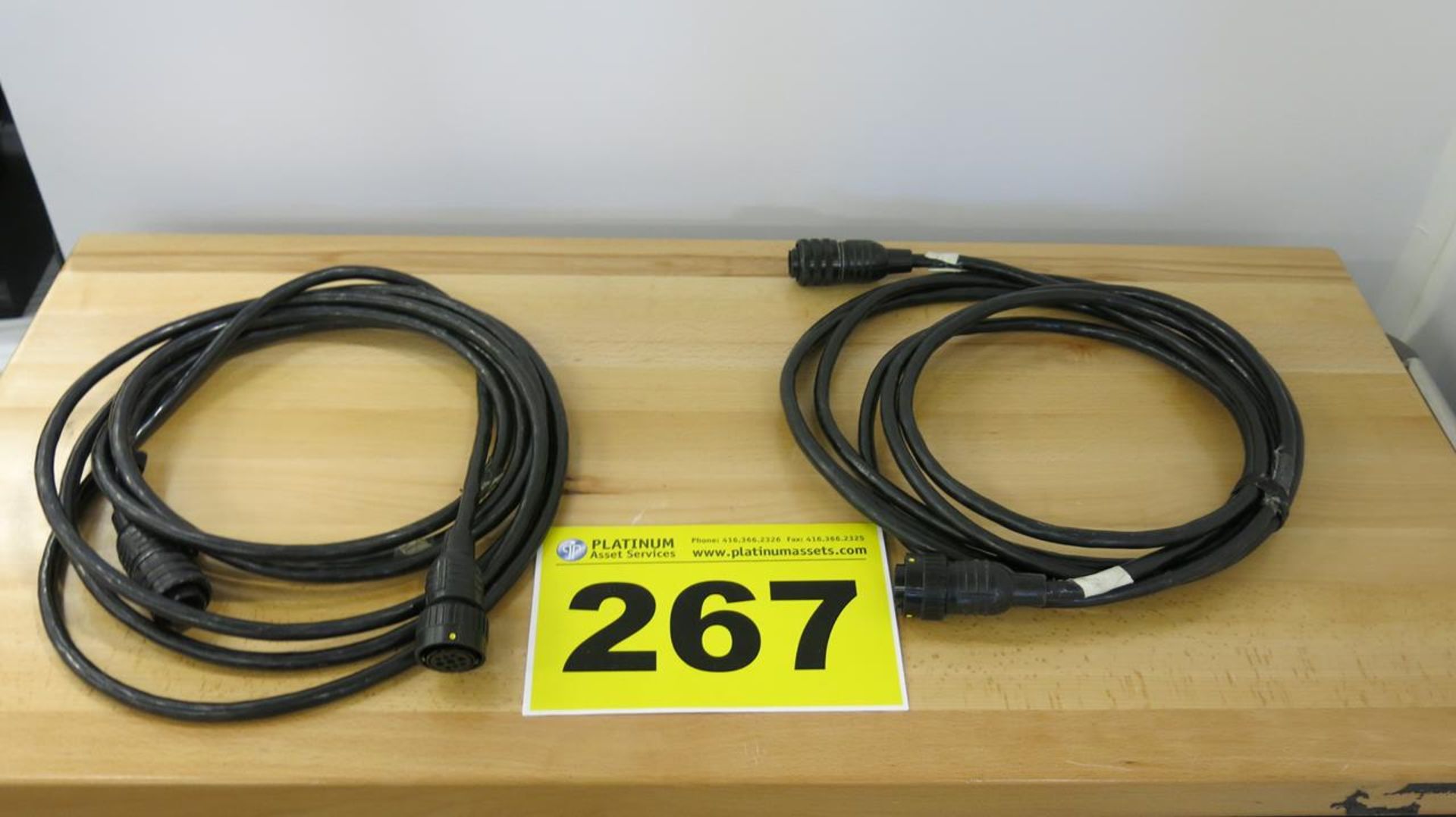 LOT OF (2) 20', FLASH EXTENSION CABLES FOR SPEEDOTRON, 102, LAMP HEAD WITH REFLECTOR AND FLASHTUBE