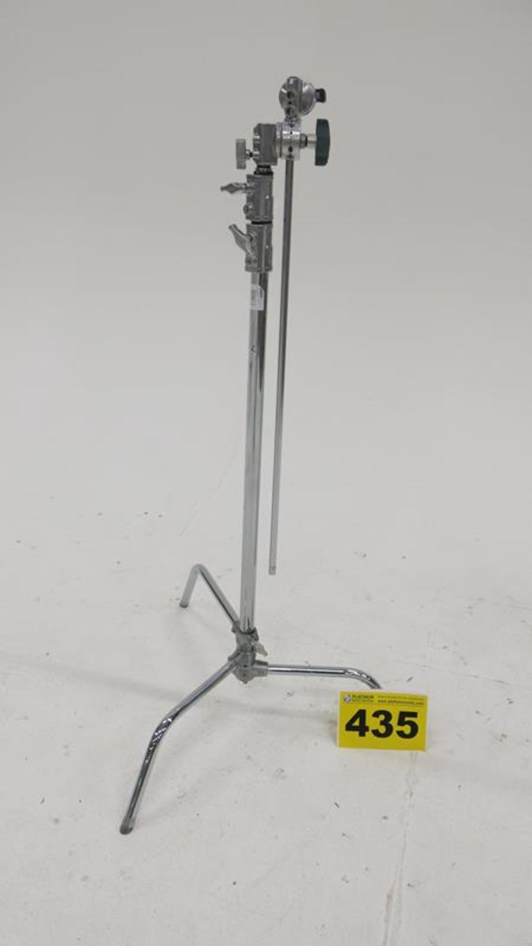 KUPO, KS702412, 40", ADJUSTABLE, CHROME PLATED, C-STAND WITH SLIDING LEGS WITH CLAMP ARM