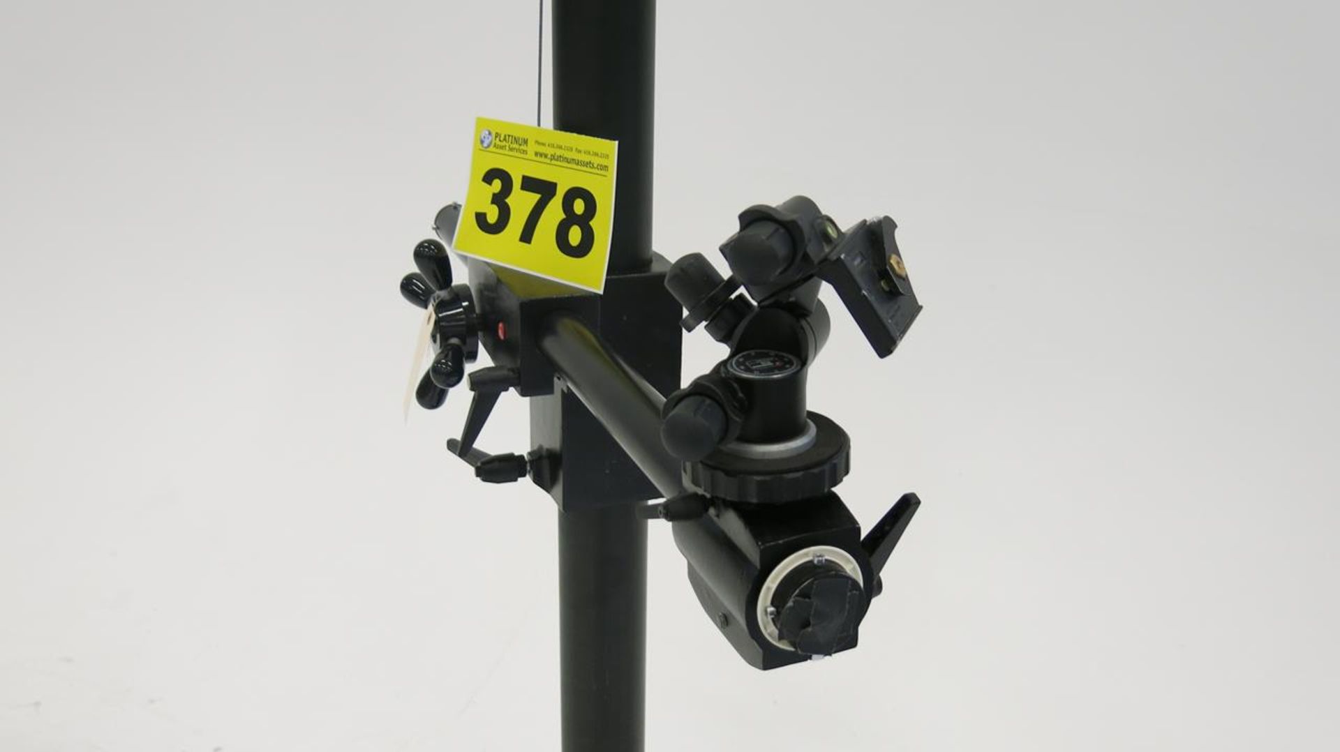 ADJUSTABLE, 8', STAND WITH MANFROTTO, 410, 3-WAY, GEARED, PAN AND TILT HEAD - Image 3 of 3