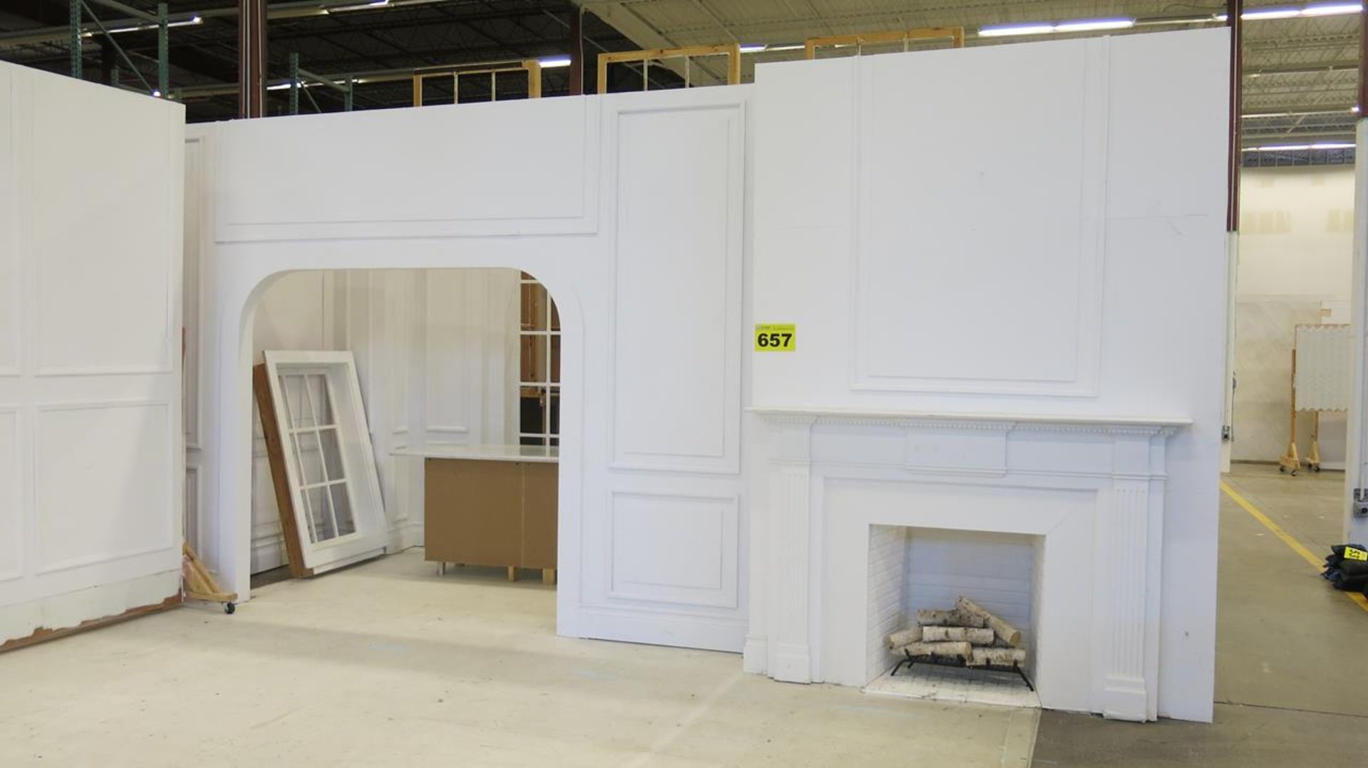 LOT OF ASSORTED STUDIO BACKDROPS AND WHITE, WOOD, ISLAND - Image 2 of 7