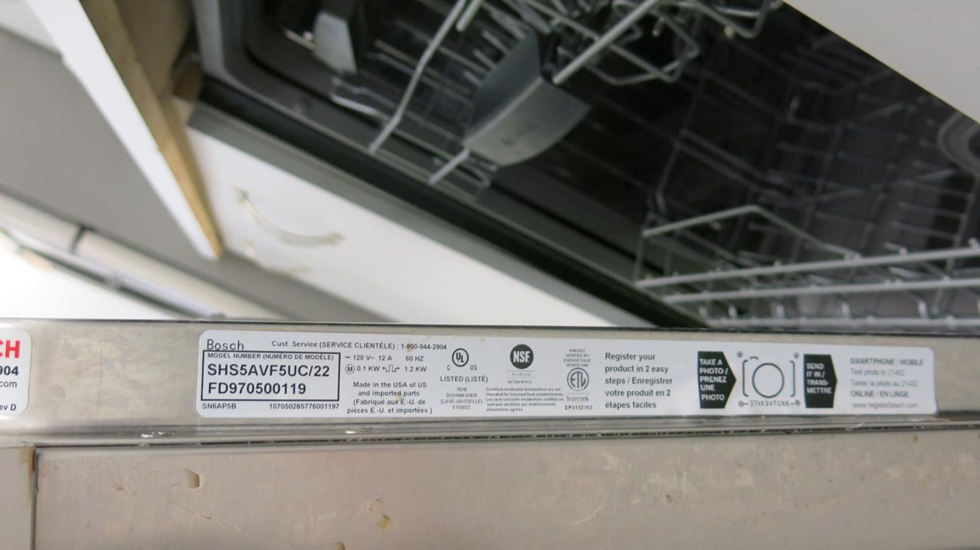 BOSCH, SHS5AVF5UC/22, STAINLESS STEEL, BUILT UNDER DISHWASHER - Image 4 of 4