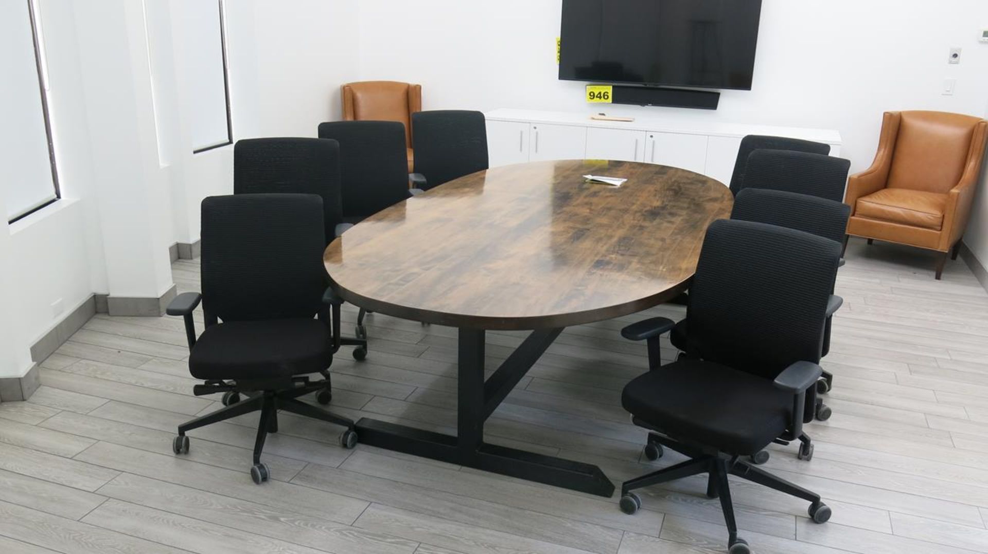 BLACK, FABRIC, OFFICE CHAIRS ON CASTERS