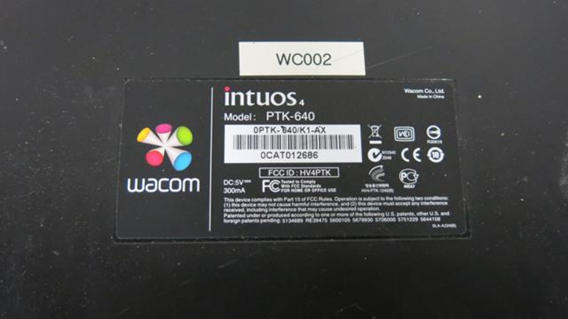 WACOM, PTK-640, MEDIUM, USB WIRED, GRAPHICS TABLET (UNIT NOT FUNCTIONING) (TAG#262) - Image 2 of 2