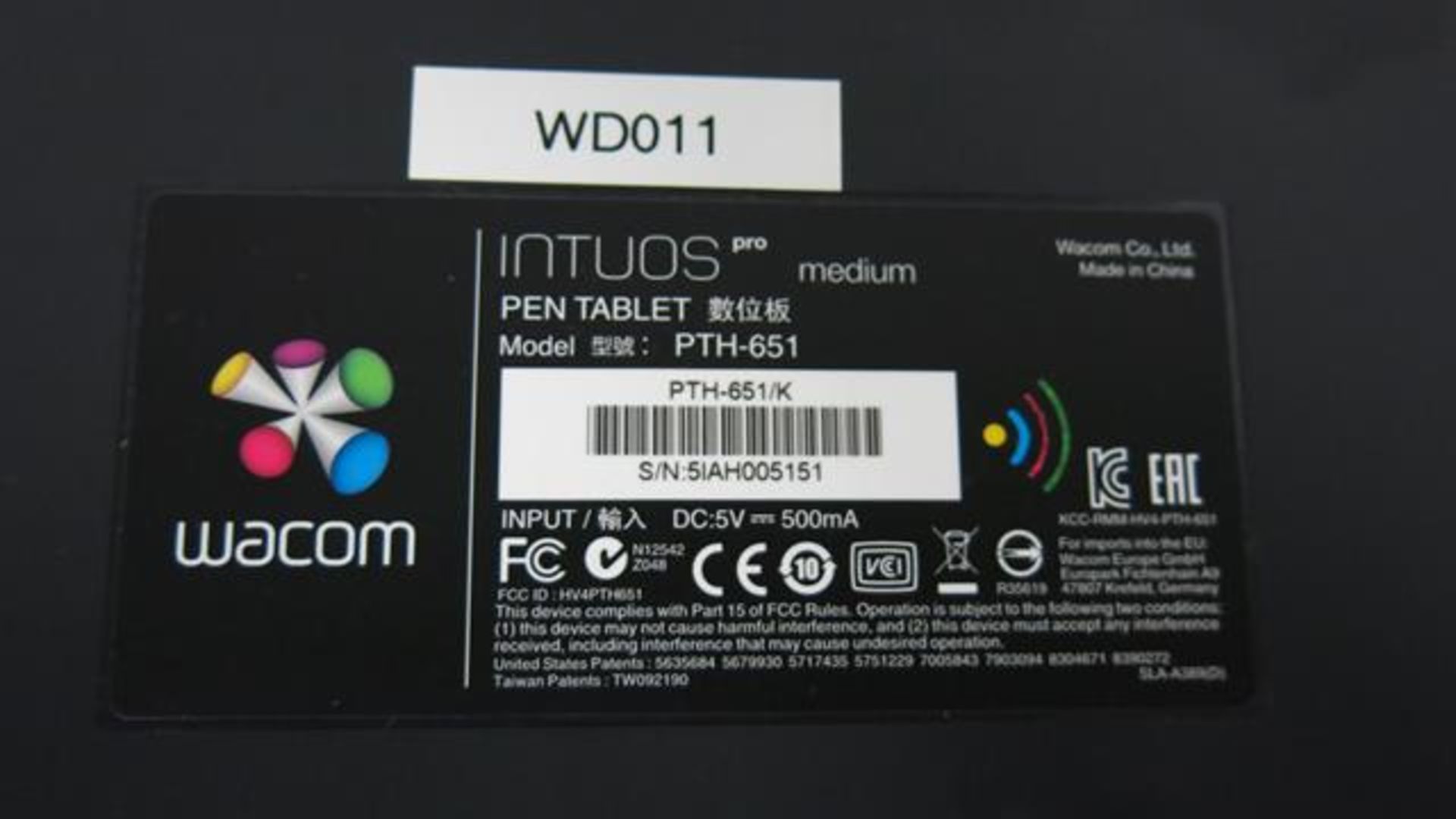 WACOM, PTH-651, INTUOS PRO, PEN AND TOUCH TABLET (UNIT NOT FUNCTIONING) (TAG#272) - Image 2 of 2