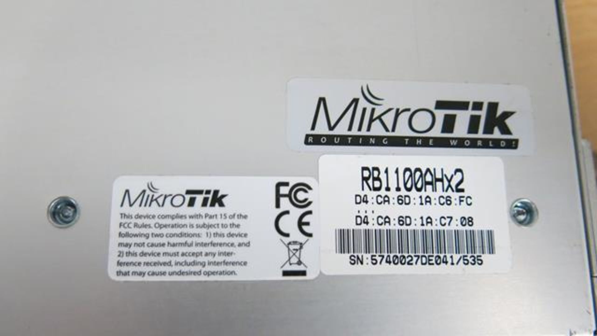 MIKROTIK, ROUTERBOARD 1100 AH, ROUTER (TAG#326) - Image 2 of 2