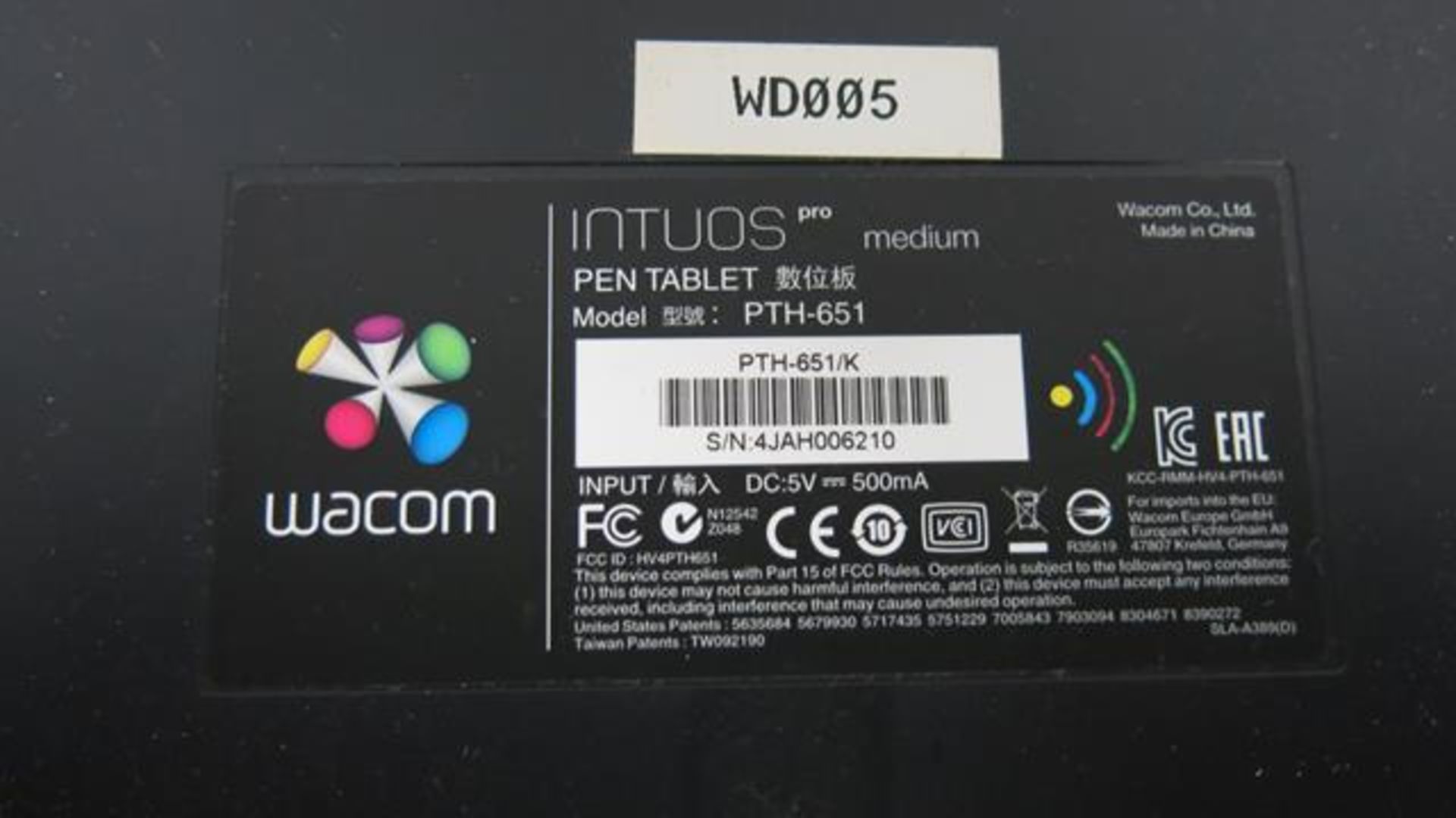 WACOM, PTH-651, INTUOS PRO, PEN AND TOUCH TABLET (UNIT NOT FUNCTIONING) (TAG#269) - Image 2 of 2