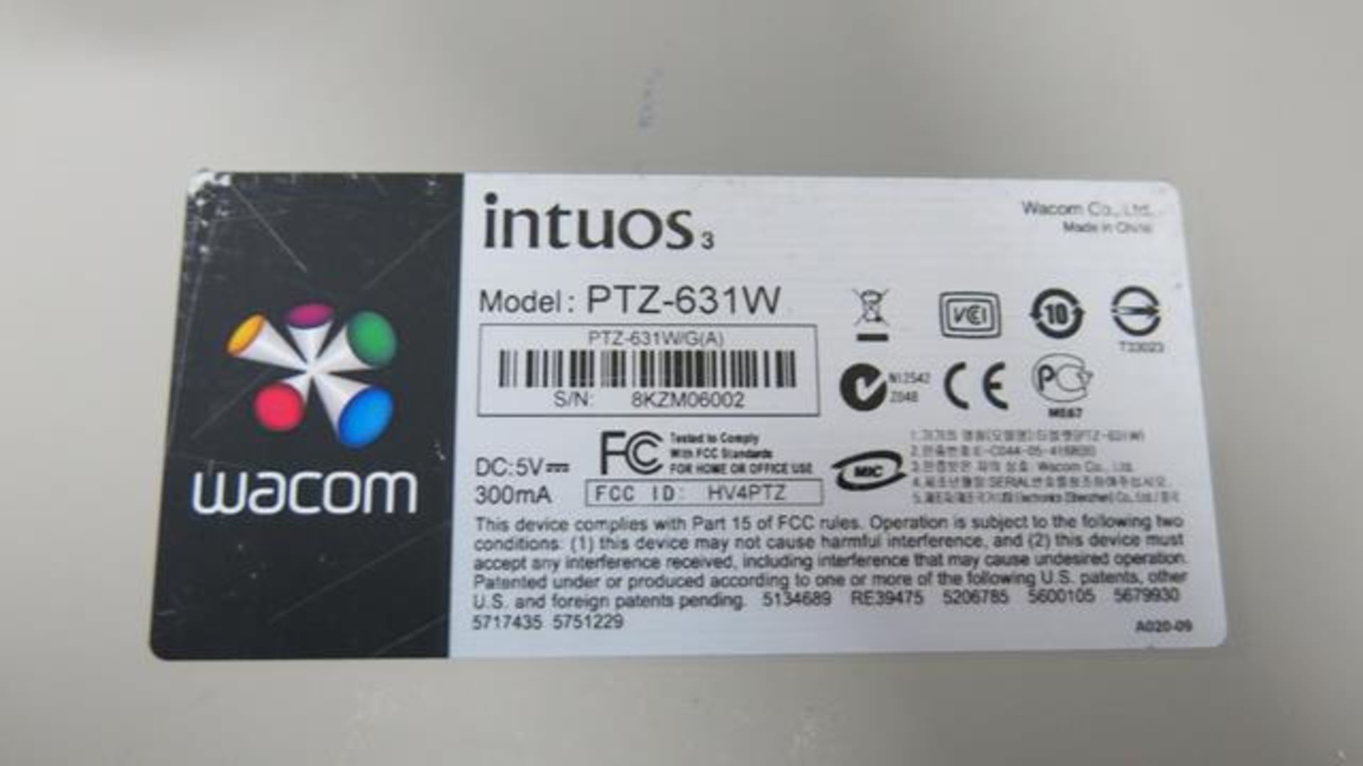 WACOM, PTZ-631W, INTUOS, WIDESCREEN, GRAPHICS DRAWING TABLET (UNIT NOT FUNCTIONING) (TAG#290) - Image 2 of 2