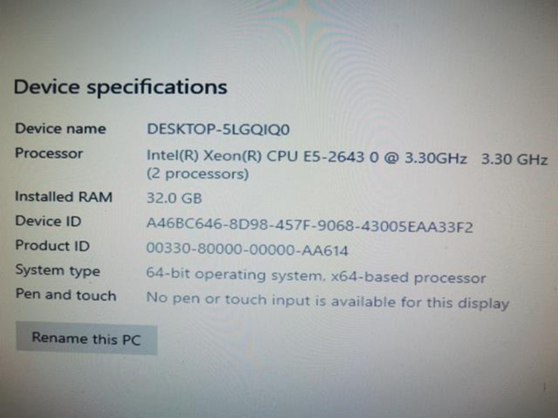 DELL, PRECISION T5600, DESKTOP WORKSTATION, 2 X INTEL® XEON ® CPU E5-2643 0 @ 3.30 GHZ, 32GB RAM, - Image 2 of 6