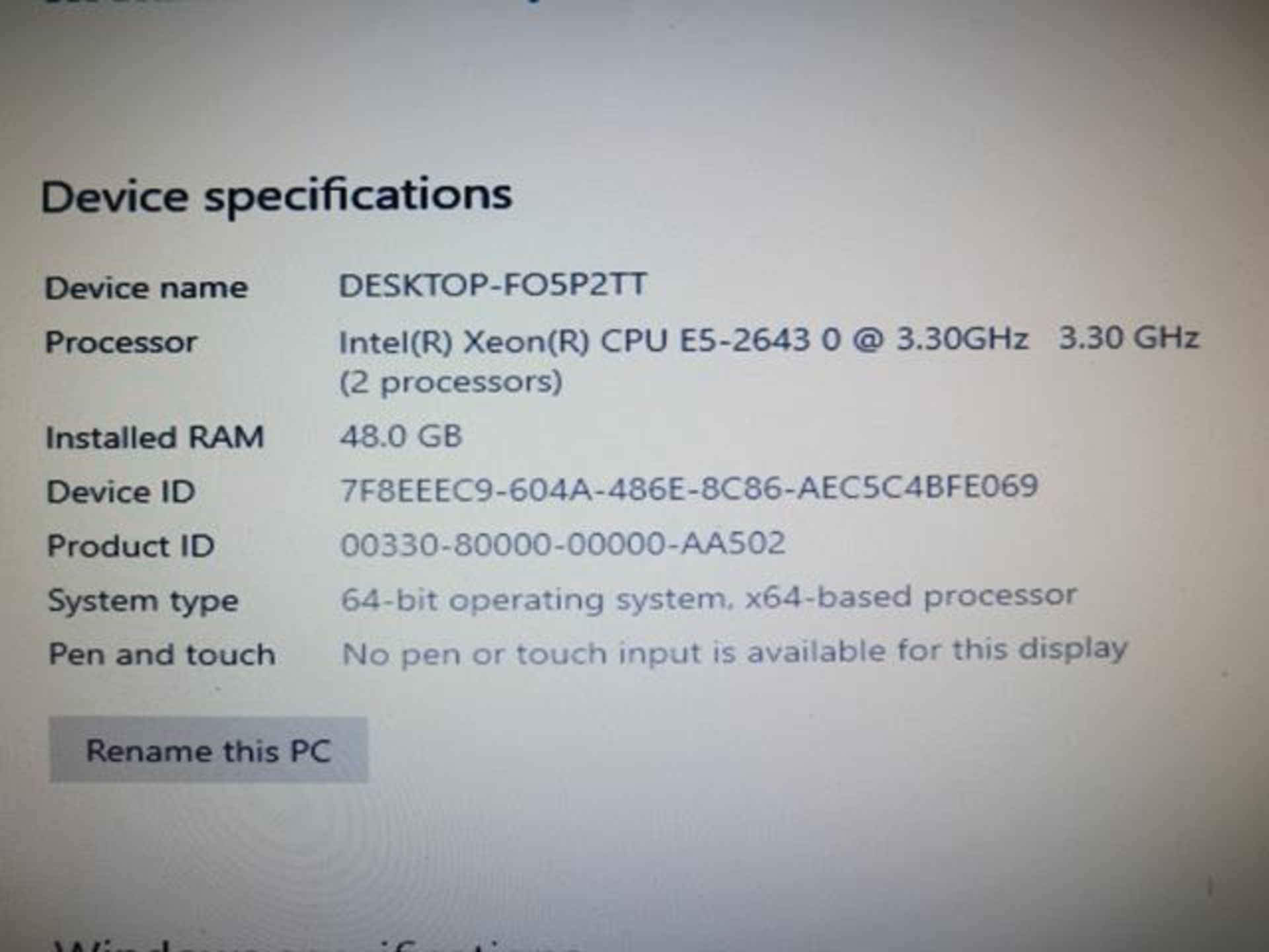 DELL, PRECISION T5600, DESKTOP WORKSTATION, 2 X INTEL® XEON ® CPU E5-2643 0 @ 3.30 GHZ, 48GB RAM, - Image 2 of 6