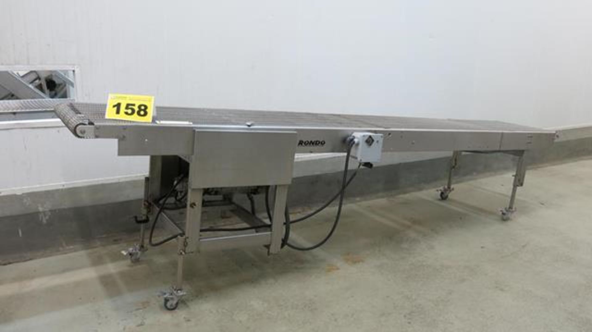 RONDO, STAINLESS STEEL, INCLINE CONVEYOR, 13' X 2', 220 VAC, 3 PHASE