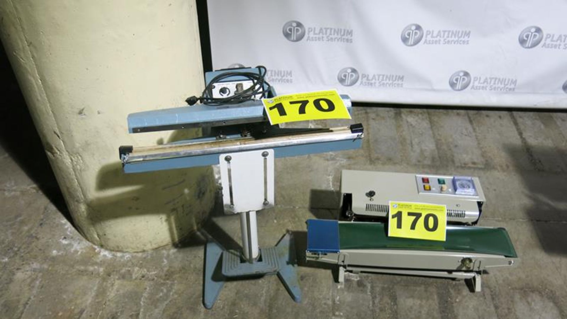 LOT OF (3) SEALING MACHINES - DBF, 1100, INK PRINTING CONTINUOUS SEALER, DBF, INK PRINTING, TABLE - Image 2 of 5