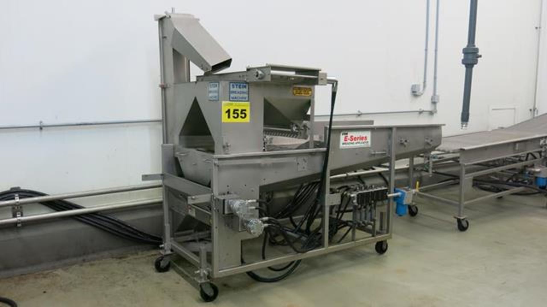 FRIGOSCANDIA STEIN, E-24, CONVEYORIZED, BREADING APPLICATOR, 8' x 2' x 40", S/N 162, ($200 RIGGING